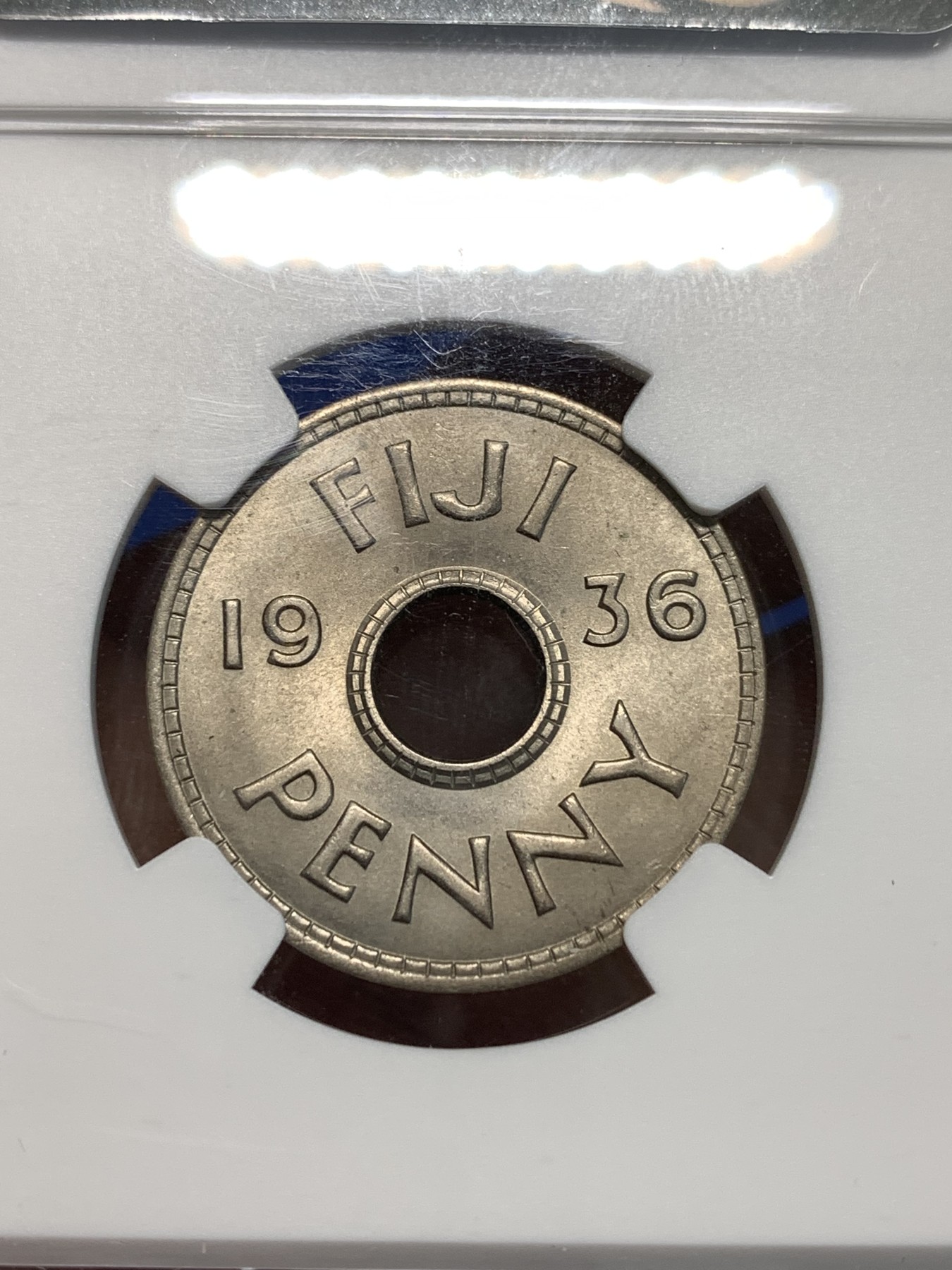 《竞宝斋》第232场-周日，周一 2场 (全场包邮) NGC MS64 英属斐济1936爱德华八世1便士镍币，短暂发行后造币厂大量回收销毁