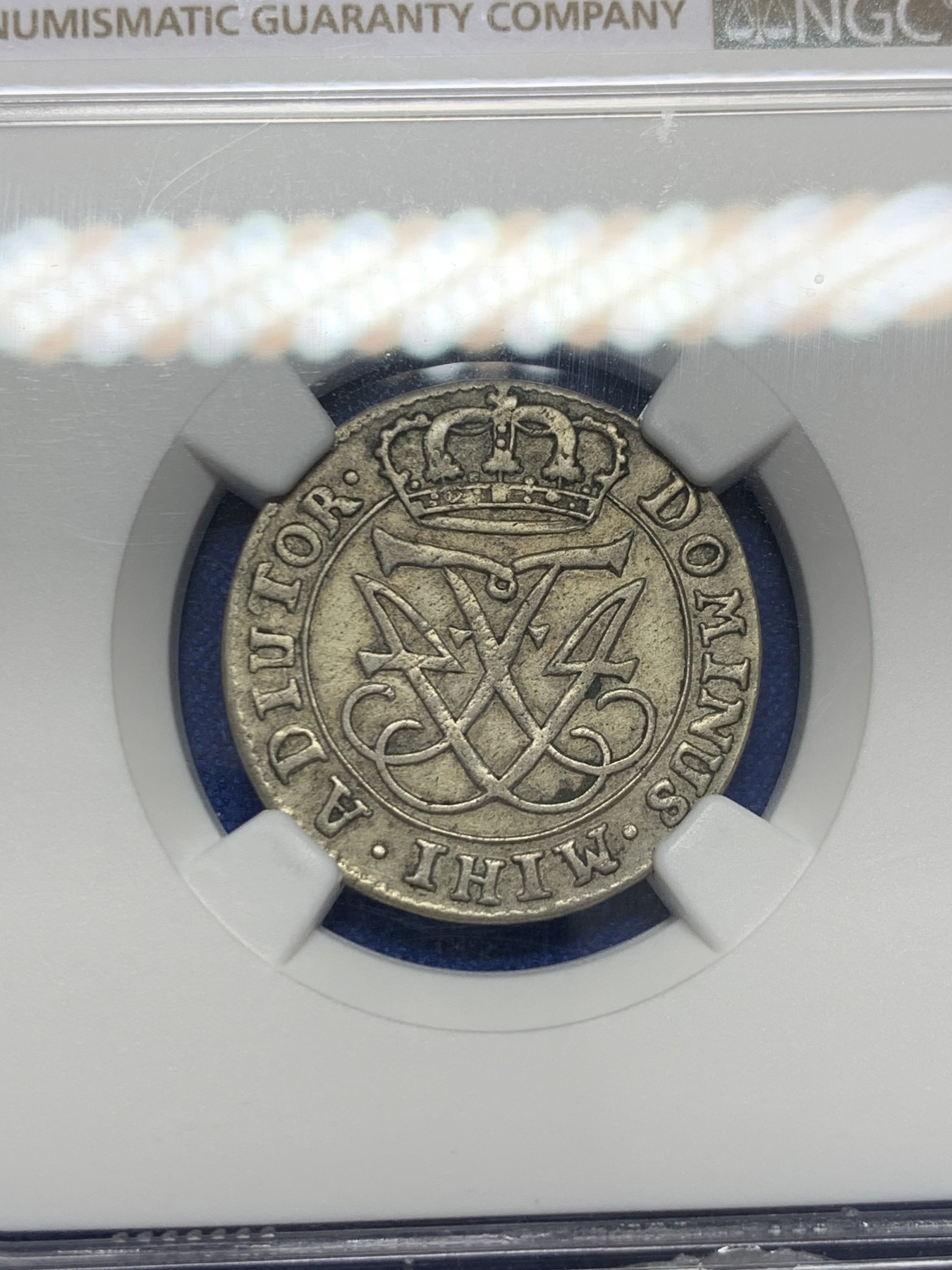 《竞宝斋》第232场-周日，周一 2场 (全场包邮) NGC AU50 丹麦1721年12S银币