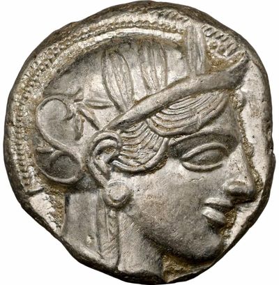 梧彩钱庄捡漏拍2024年第2期  - c.440-404 BC 古希腊雅典娜猫头鹰四德银币