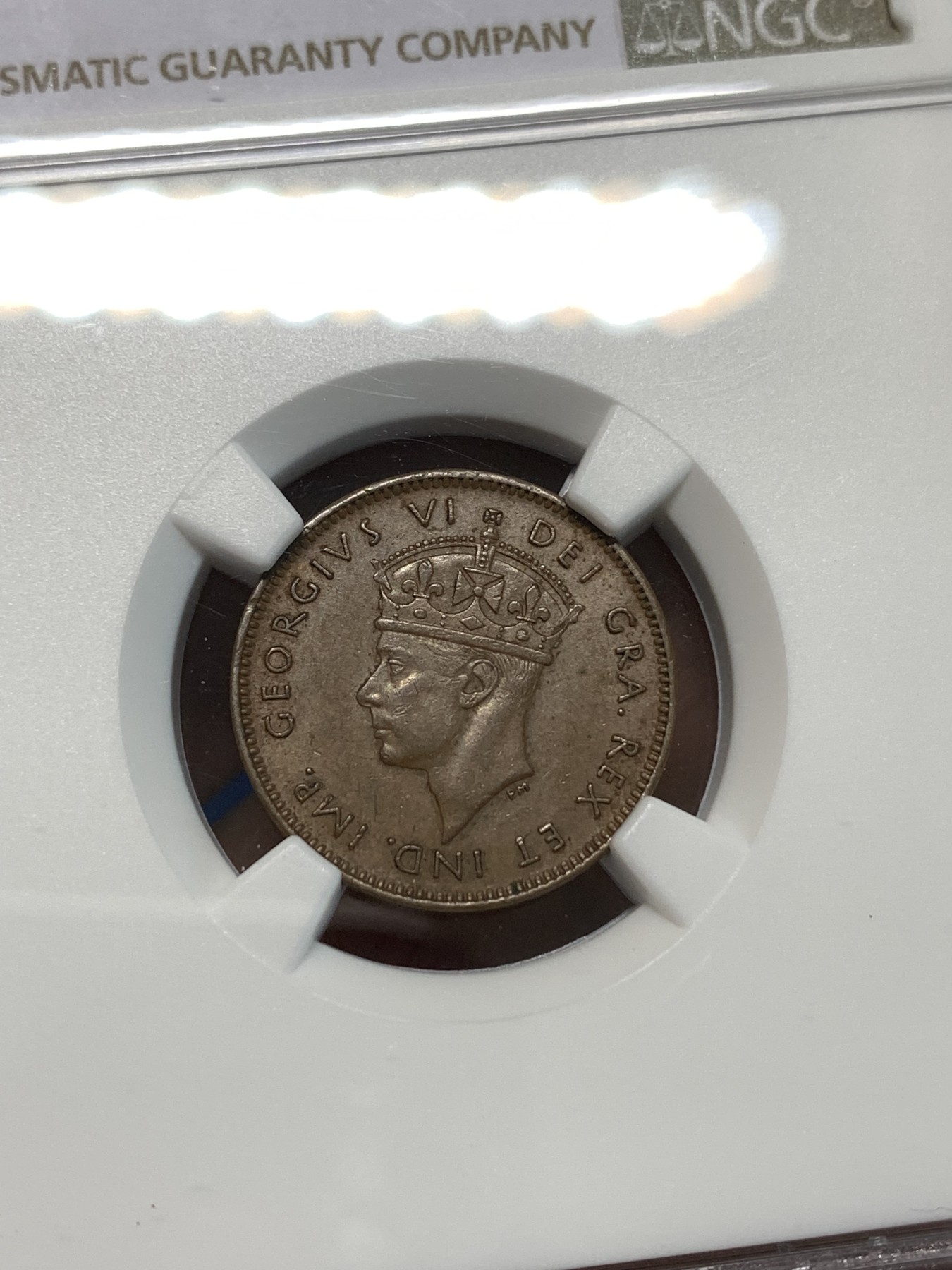 《竞宝斋》第232场-周日，周一 2场 (全场包邮) NGC-MS63BN 纽芬兰1941年乔六1分铜币，书价相当高的品种，普品较常见，高分难得，更高分仅有4枚。同年普通版63分参考价200美元