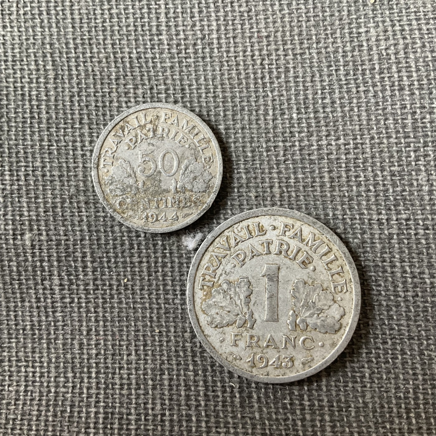 外国硬币二场2024-1-7 法国1943/1944铝币