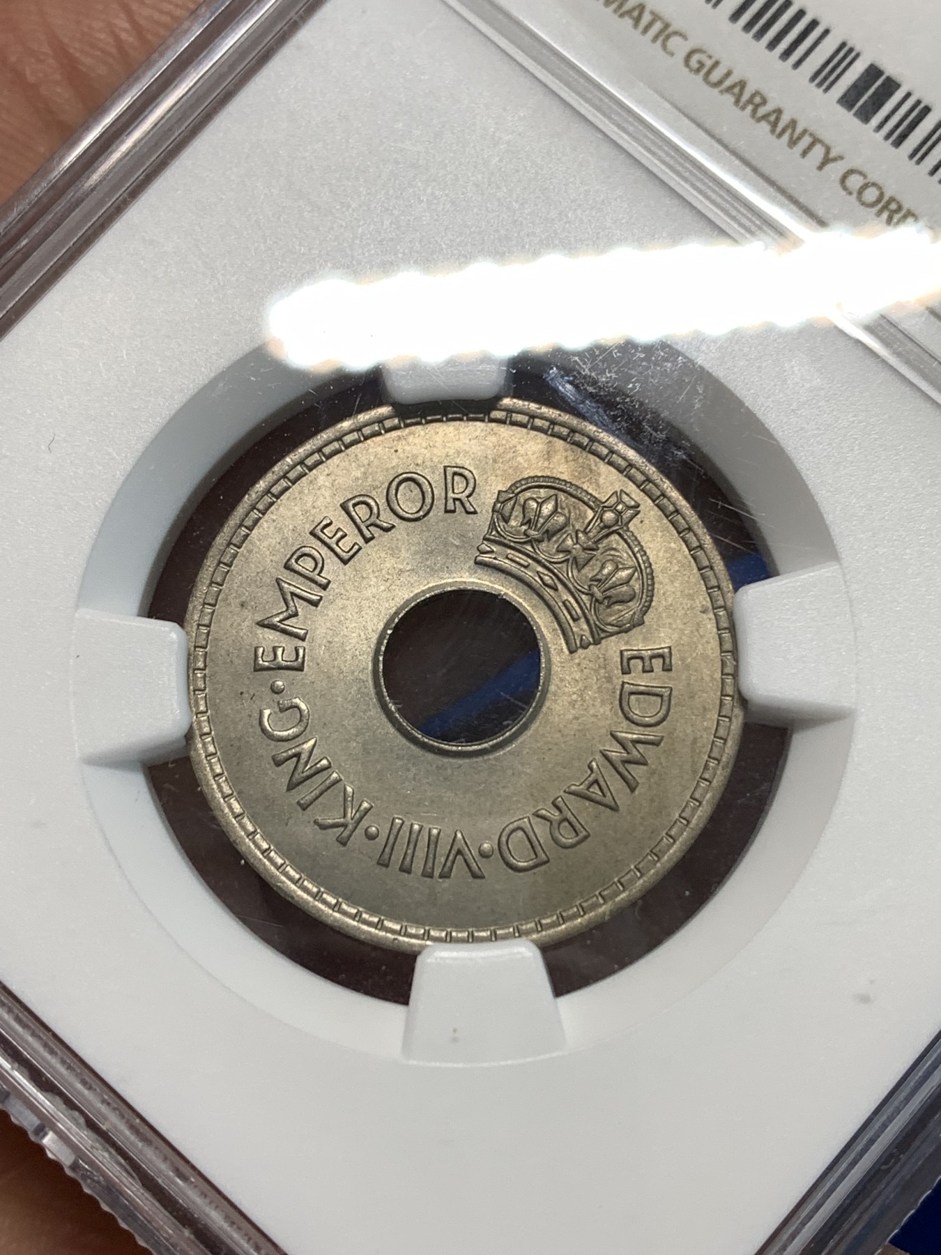 《竞宝斋》第232场-周日，周一 2场 (全场包邮) NGC MS64 英属斐济1936爱德华八世1便士镍币，短暂发行后造币厂大量回收销毁