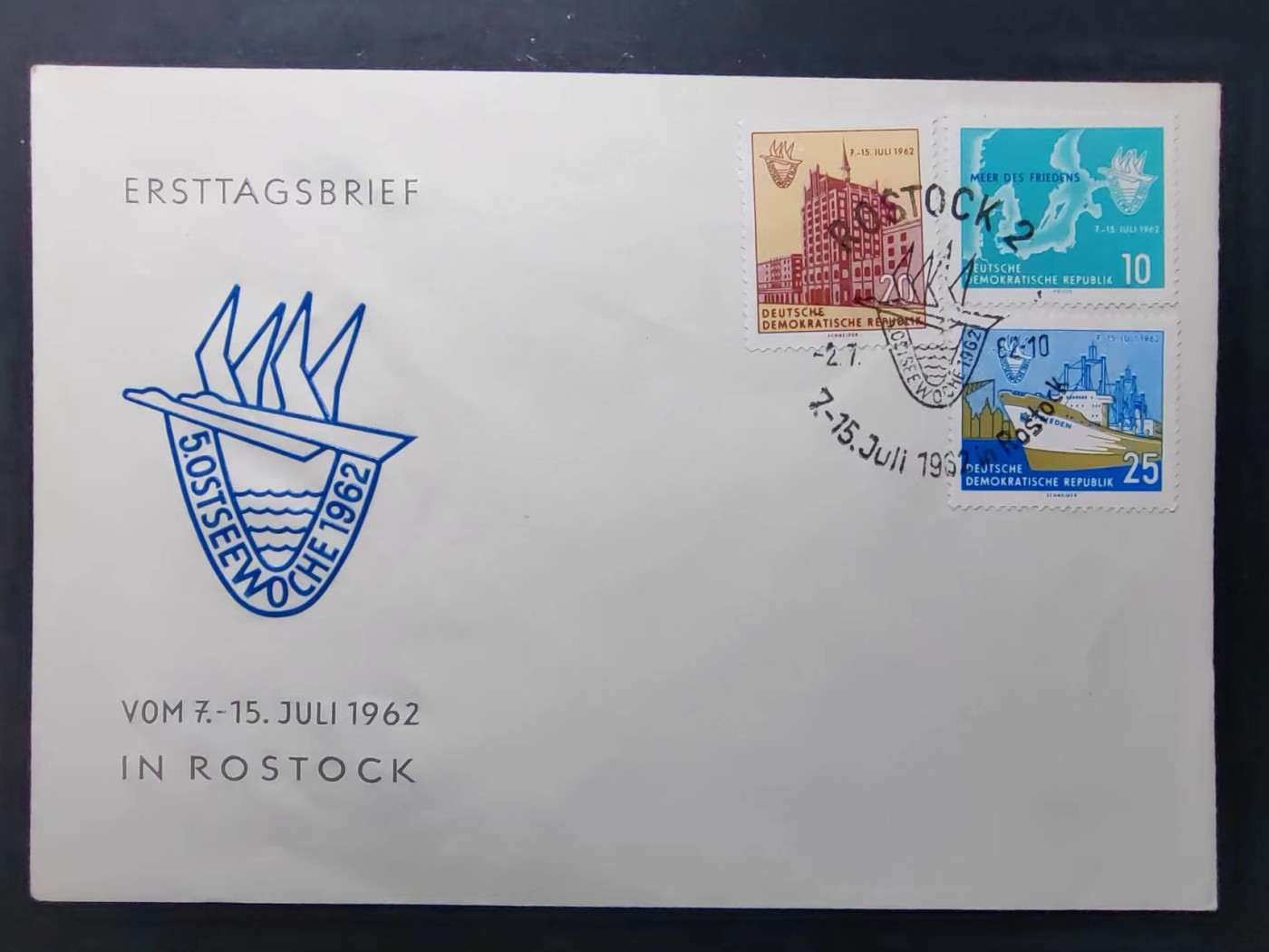 多国首日封✌邮品✌（拍卖场）精品🔥专场 第④②场 东德1962年 波罗的海