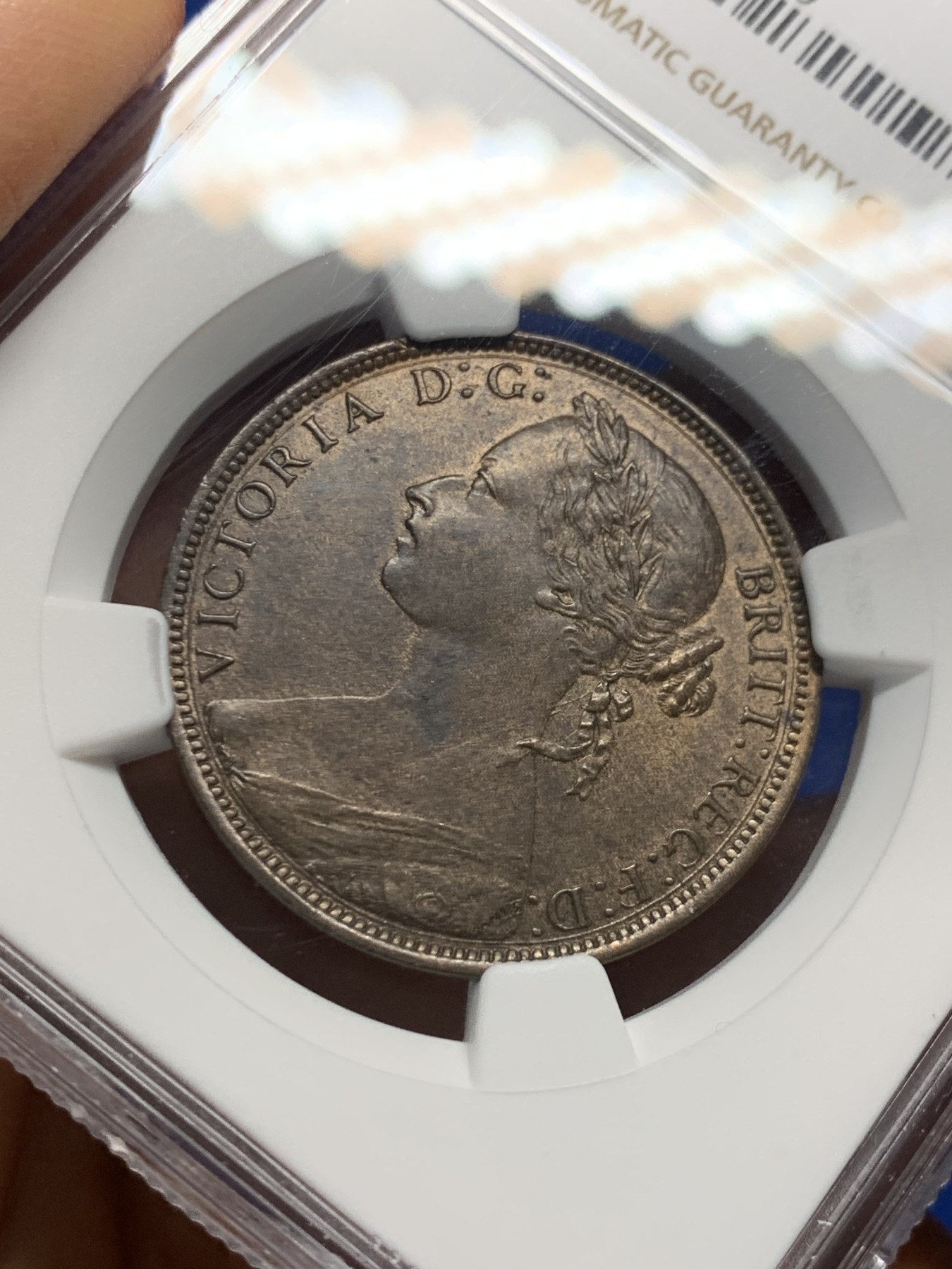 《竞宝斋》第232场-周日，周一 2场 (全场包邮) NGC MS62BN 英国1883年维多利亚1便士