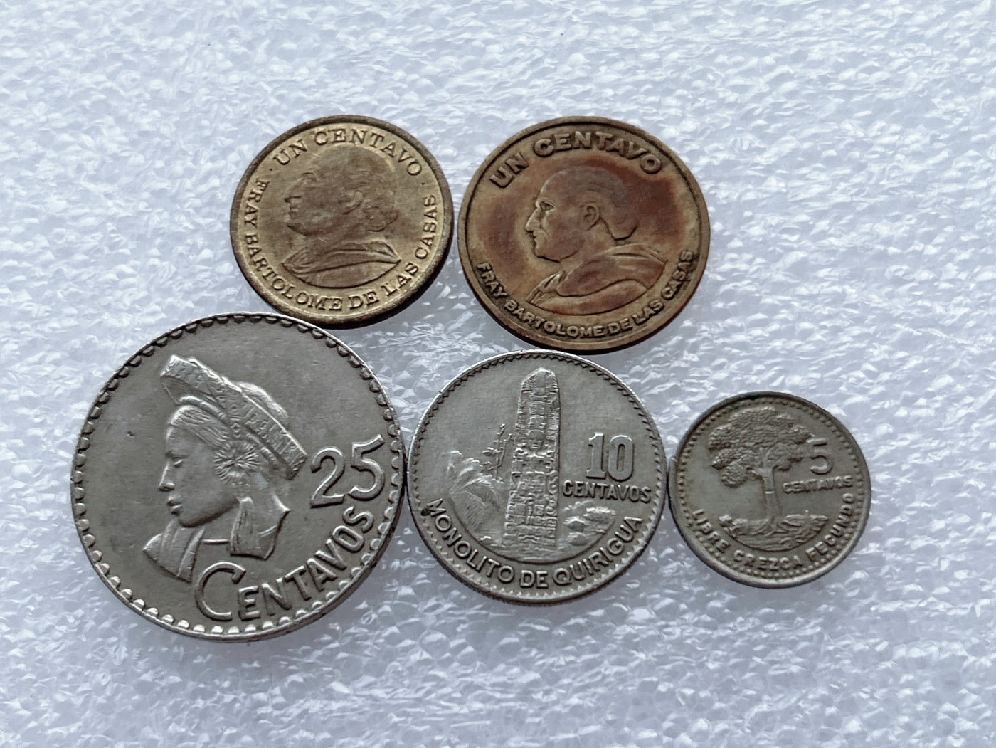 全场一元起拍 世界散币、银币专场 第53期 危地马拉硬币 5枚