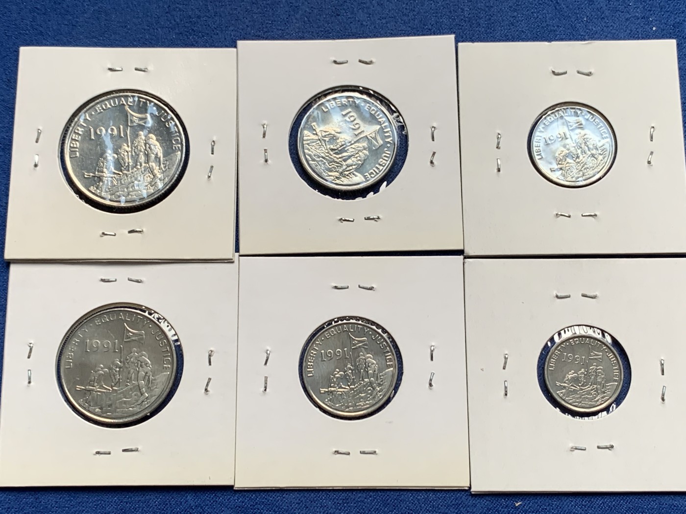 《竞宝斋》第232场-周日，周一 2场 (全场包邮) 6枚一组 厄立特里亚1991年动物图案镍币