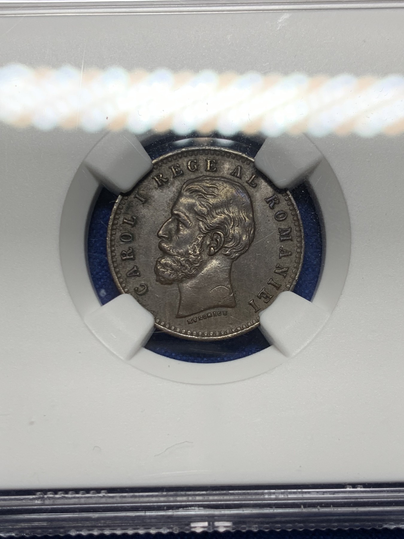 《竞宝斋》第232场-周日，周一 2场 (全场包邮) NGC AU58BN 1900B罗马尼亚2巴尼铜币