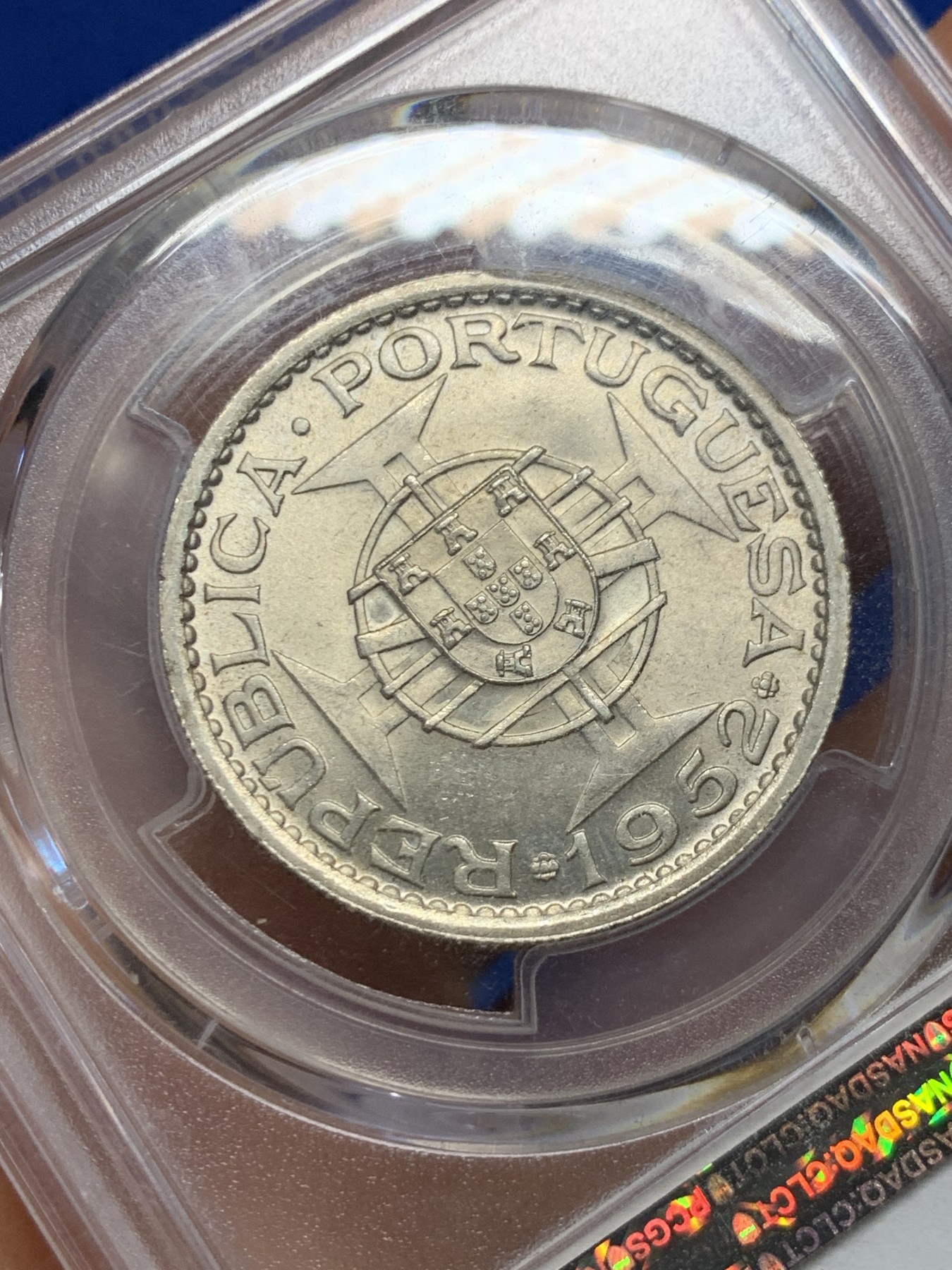 《竞宝斋》第232场-周日，周一 2场 (全场包邮) PCGS-MS66 澳门 1952年 5元 大银币 高分好品