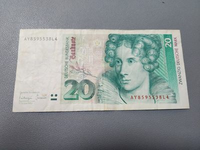 2024004纸币专场 - 德国1993年20马克，原票美品