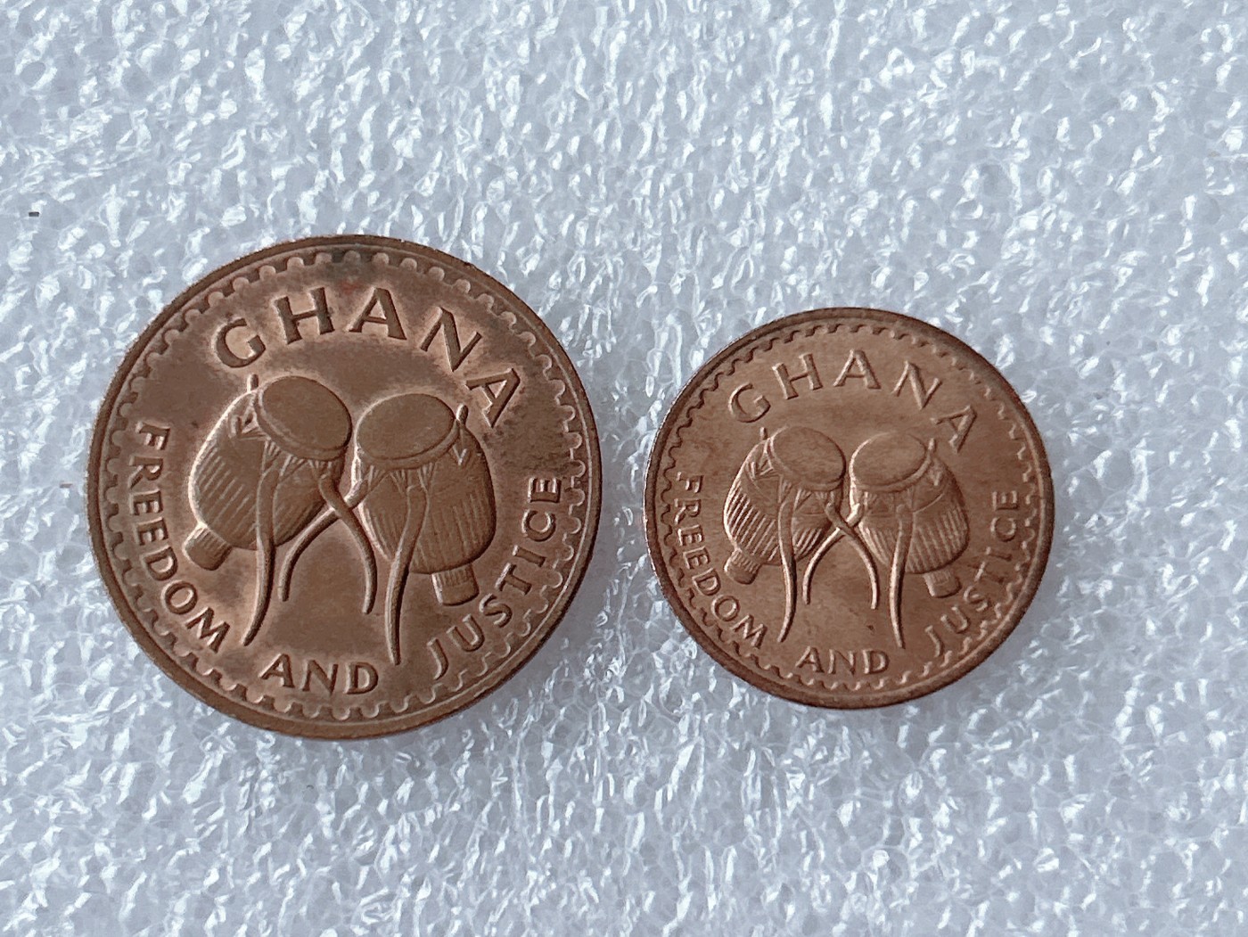 全场一元起拍 世界散币、银币专场 第53期 加纳1967年铜币2枚套