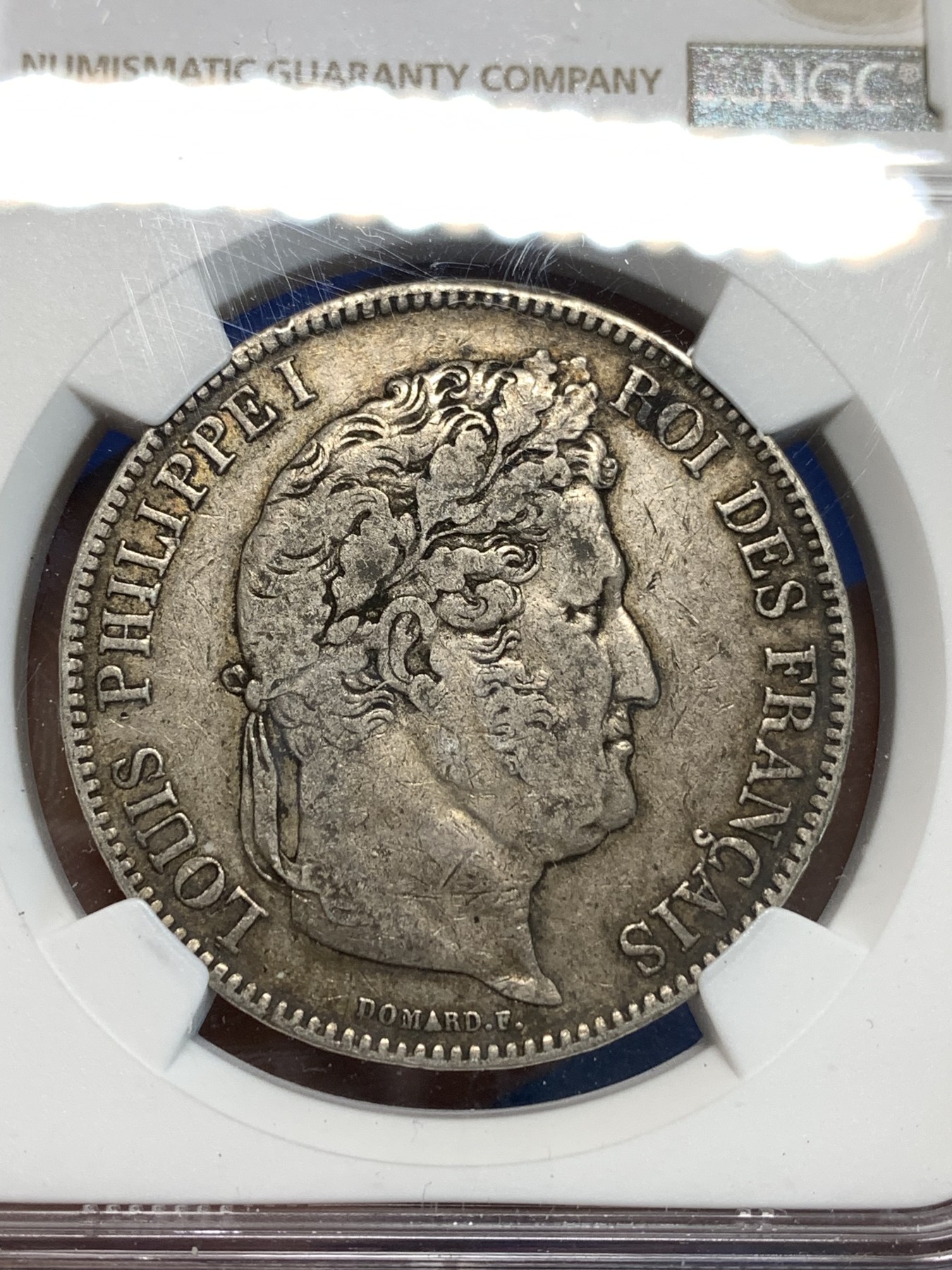 《竞宝斋》第232场-周日，周一 2场 (全场包邮) NGC VF30 法国1832年菲利普一世5法郎银币