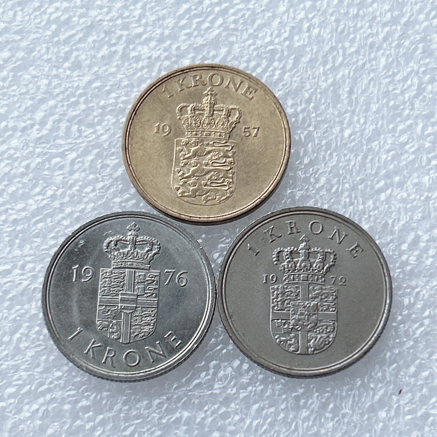 全场一元起拍 世界散币、银币专场 第53期 丹麦1克朗 三个版本