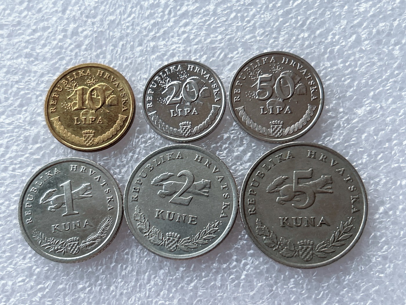 全场一元起拍 世界散币、银币专场 第53期 克罗地亚6枚套硬币