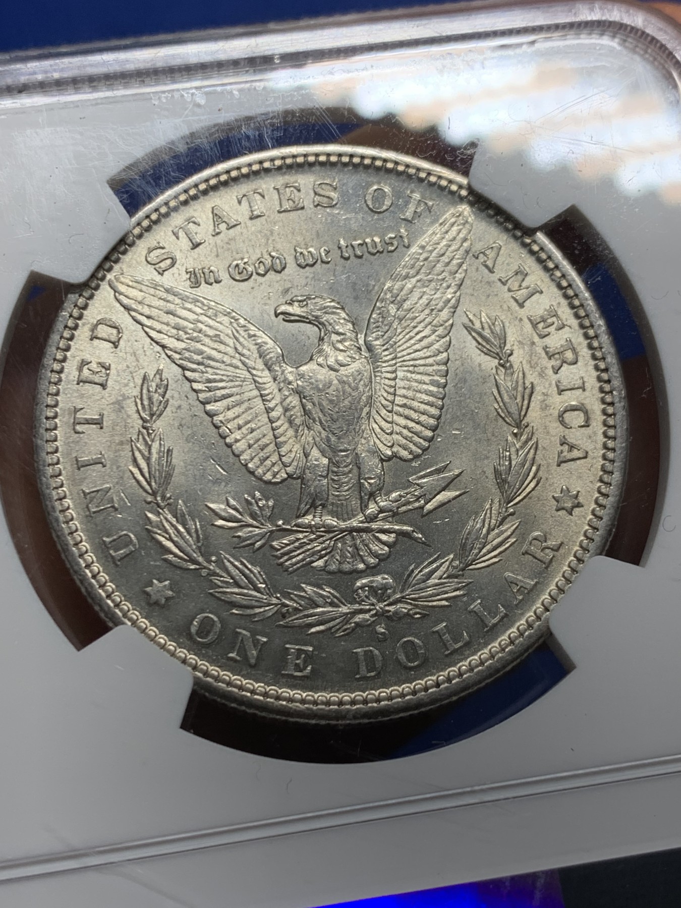 《竞宝斋》第232场-周日，周一 2场 (全场包邮) NGC MS62 美国1882年摩根1美元大银币