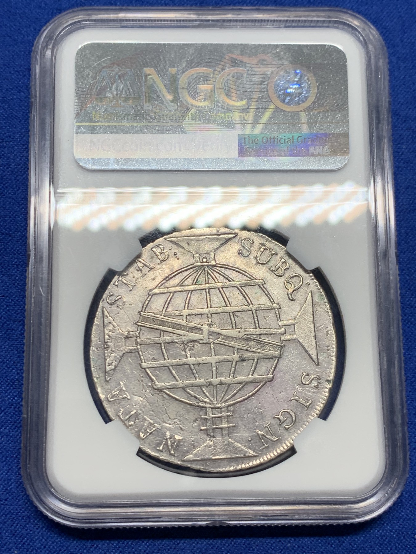 《竞宝斋》第232场-周日，周一 2场 (全场包邮) NGC-XFD 1817年巴西960R银币，双面深打，细节好