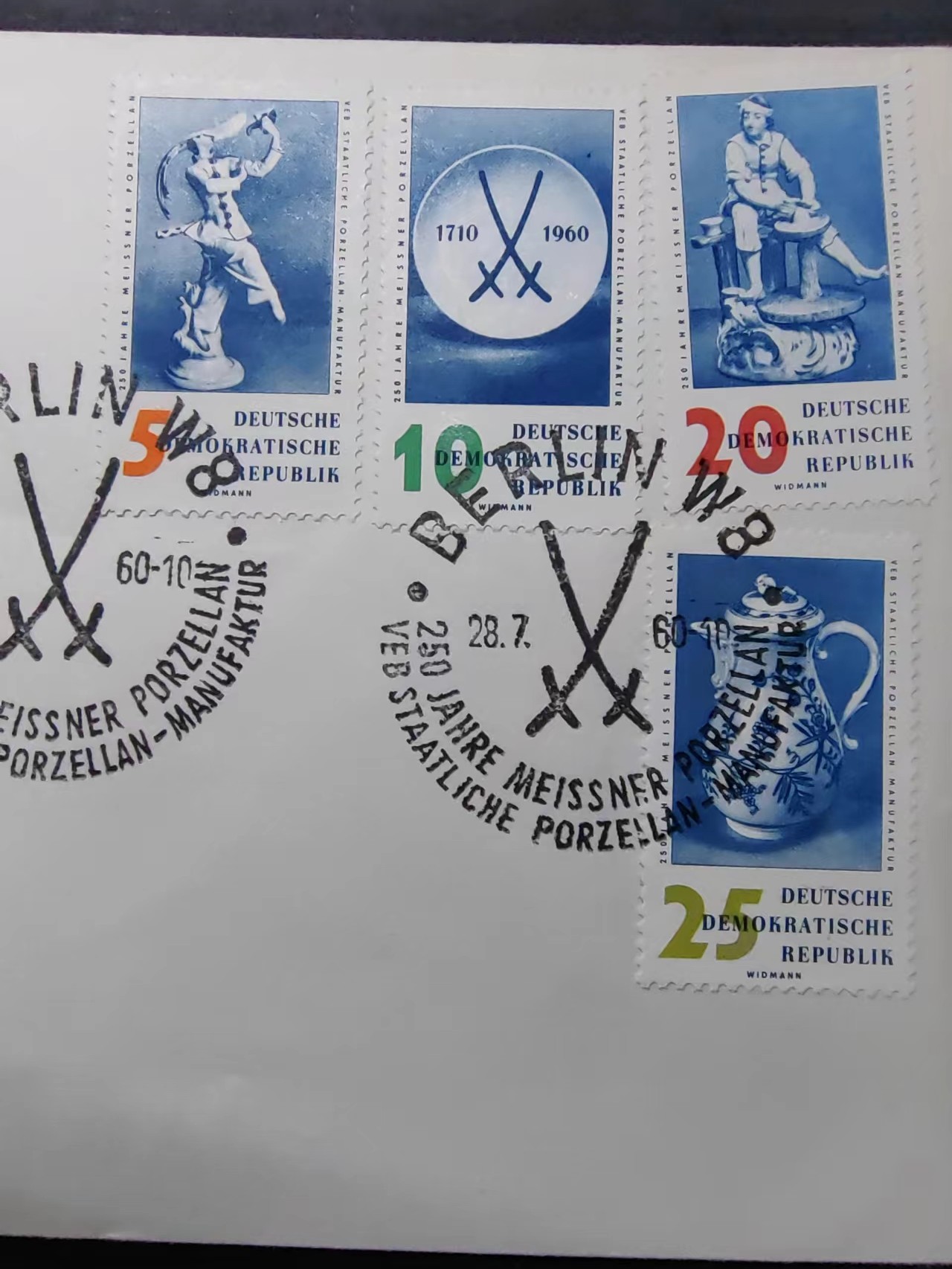 多国首日封✌邮品✌（拍卖场）精品🔥专场 第④②场 东德1960年 迈森陶瓷工厂250周年