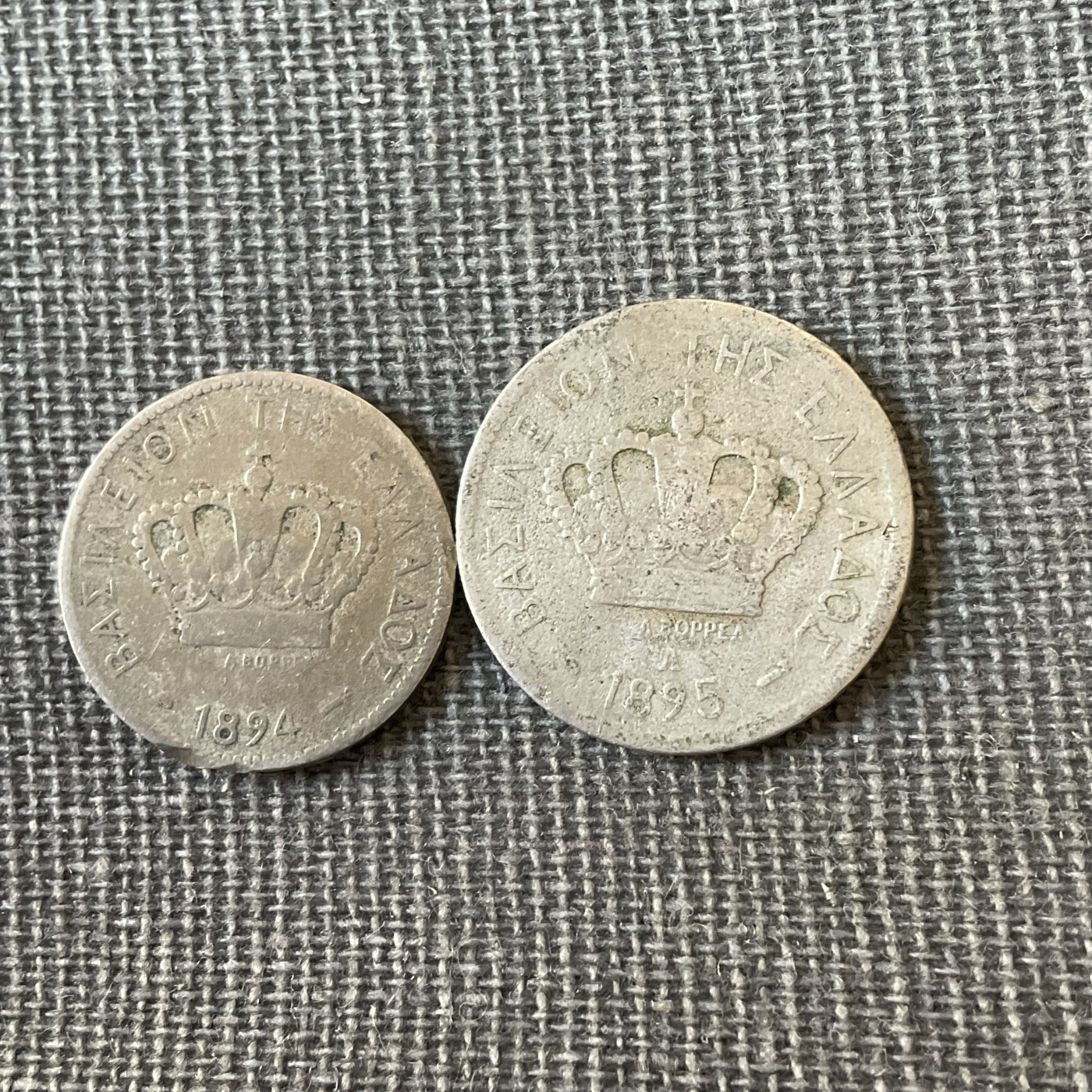 外国硬币二场2024-1-7 希腊早期两枚1894/1895