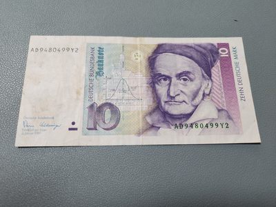 2024004纸币专场 - 德国1989年10马克，原票美品