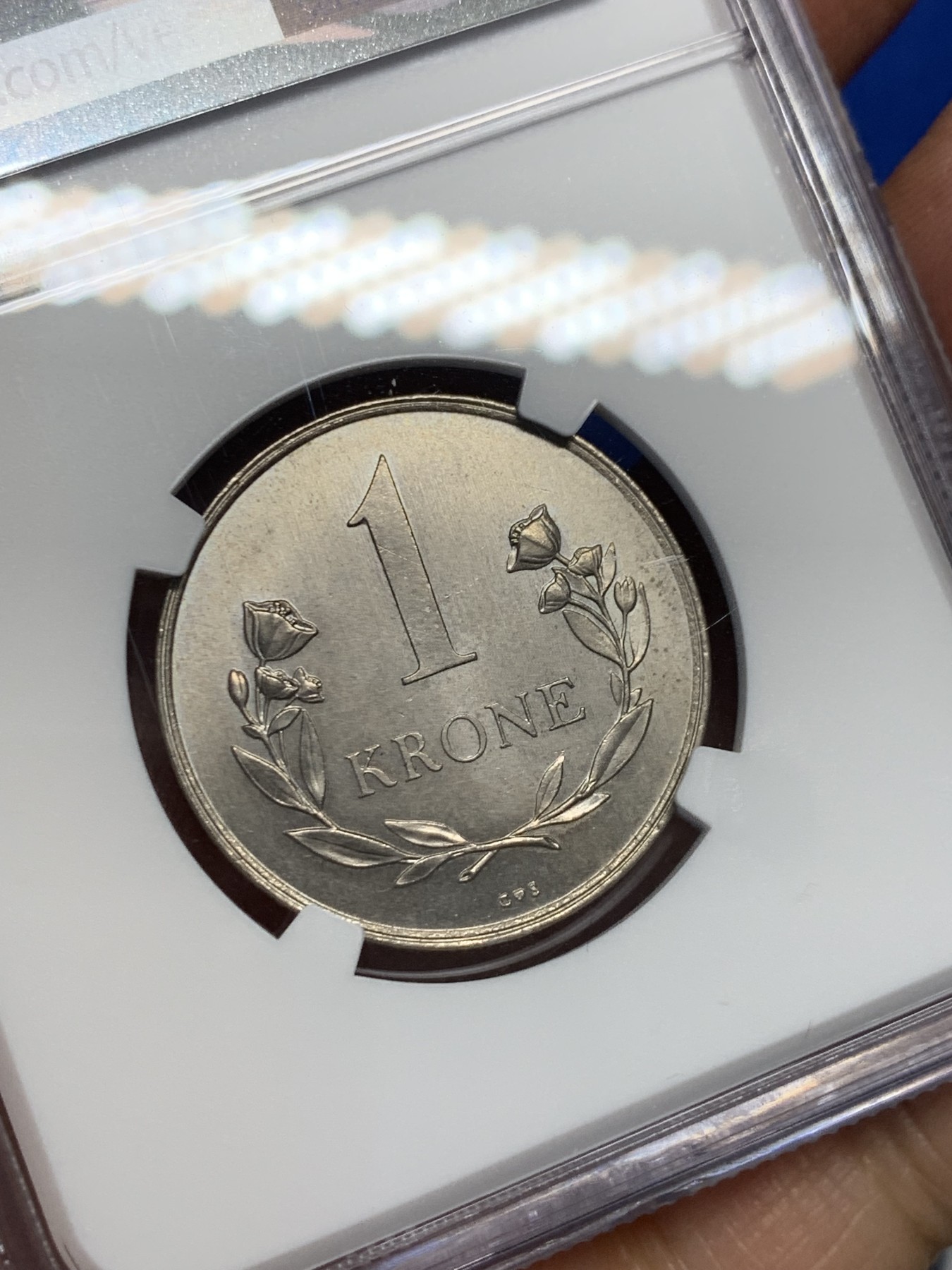 《竞宝斋》第232场-周日，周一 2场 (全场包邮) NGC-MS64 格陵兰1964年1克朗镍币