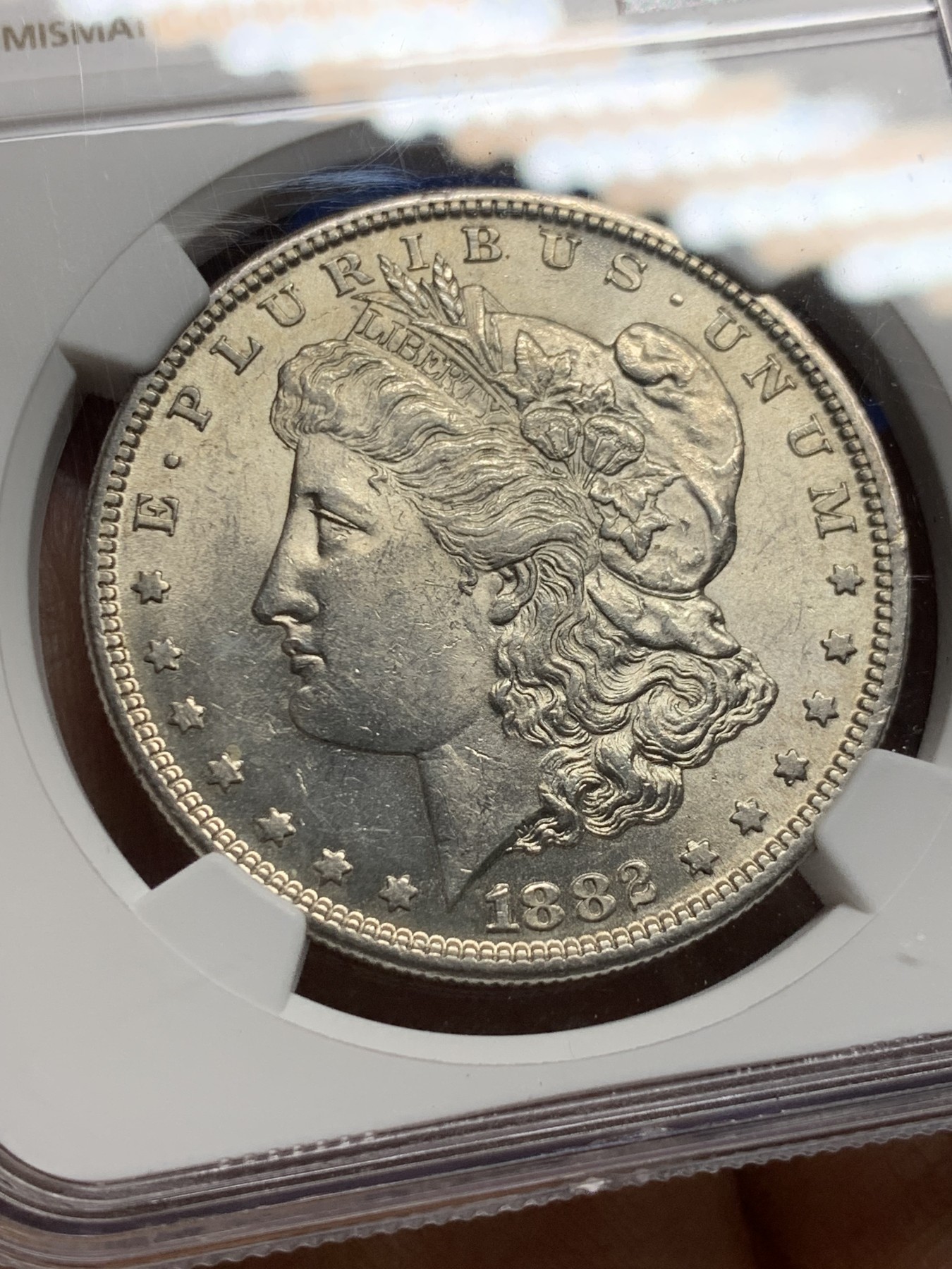 《竞宝斋》第232场-周日，周一 2场 (全场包邮) NGC MS62 美国1882年摩根1美元大银币