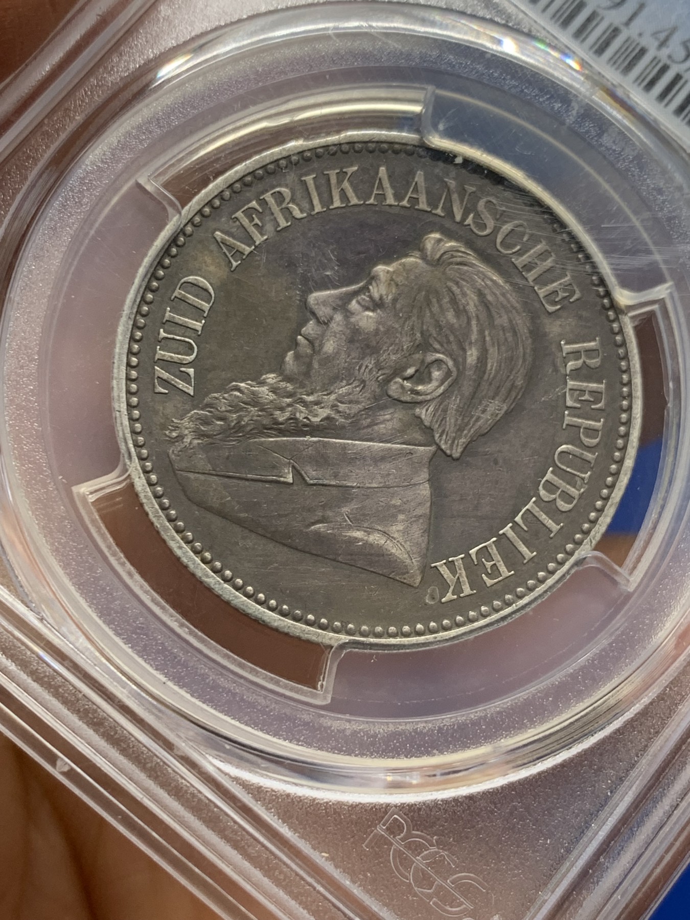 《竞宝斋》第232场-周日，周一 2场 (全场包邮) PCGS XF45 南非1894年2.5先令银币，原味老包浆，少见品种