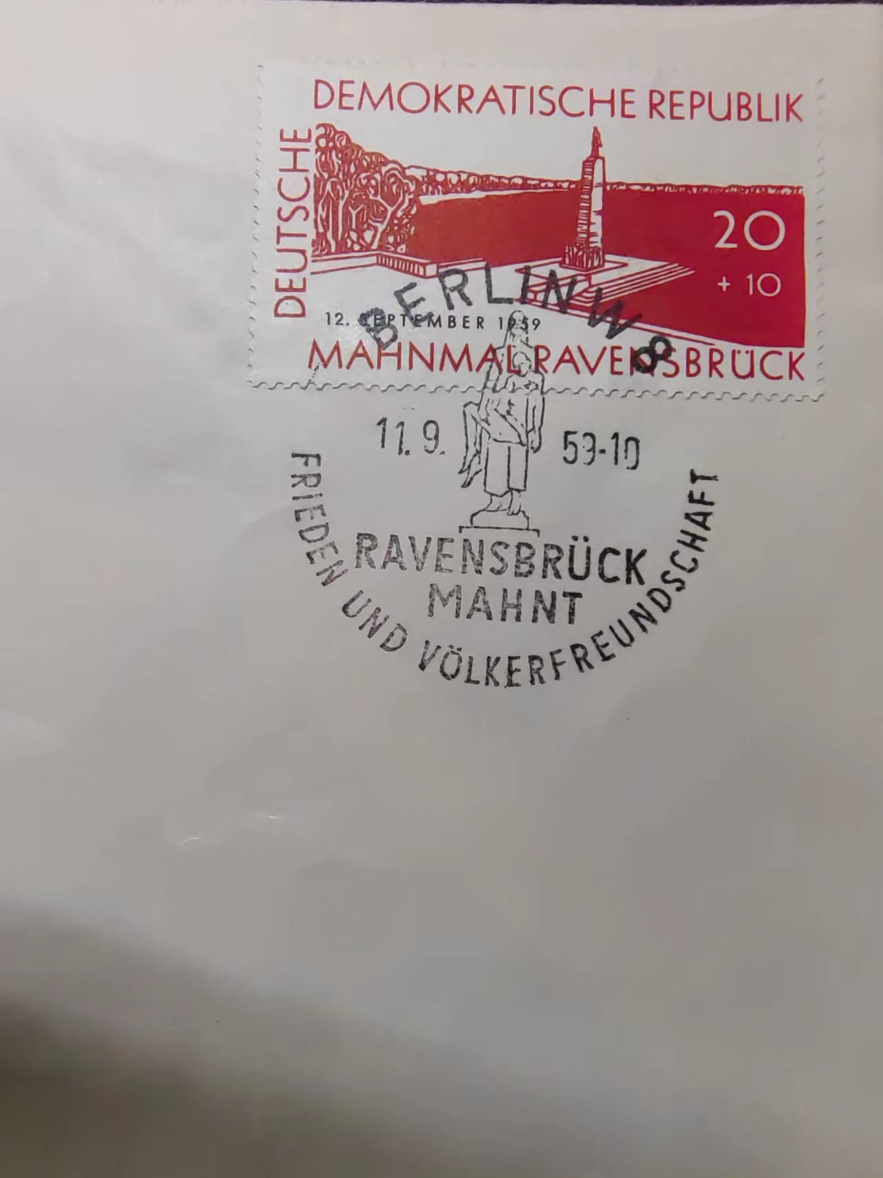 多国首日封✌邮品✌（拍卖场）精品🔥专场 第④②场 东德1959年 拉文斯吕克纪念碑