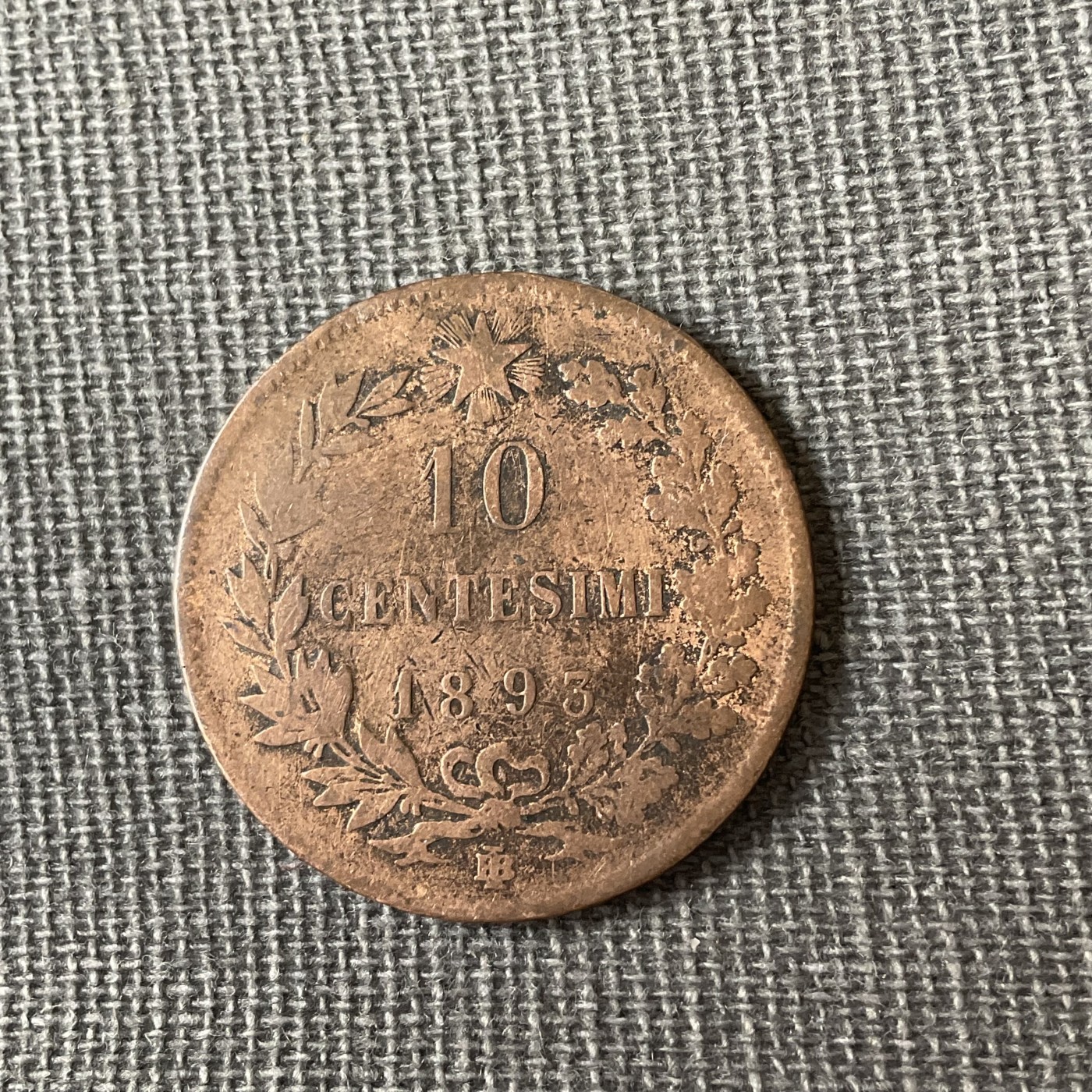 外国硬币二场2024-1-7 意大利1893翁贝托铜币一枚