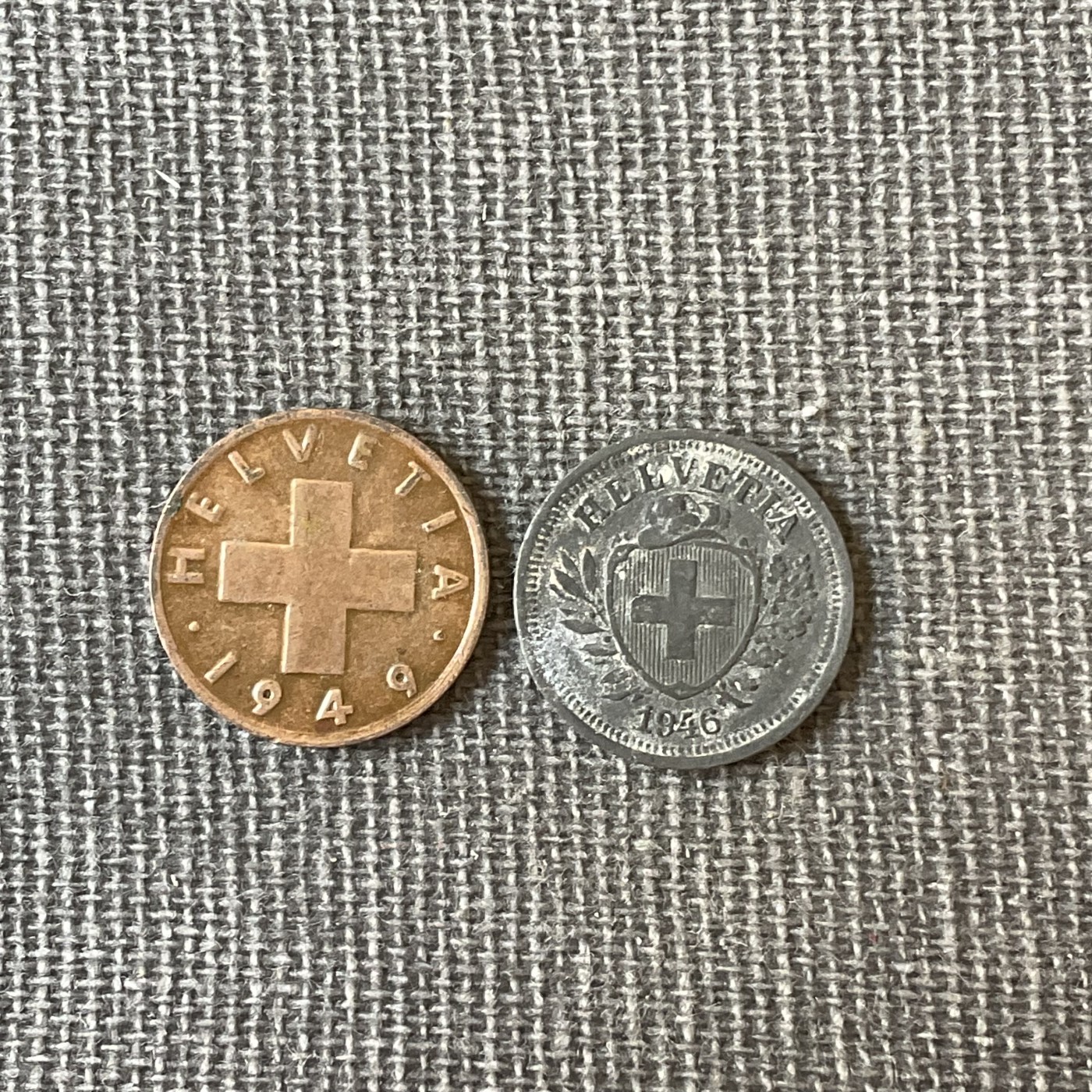 外国硬币三场2024-1-8 瑞士1946/1949