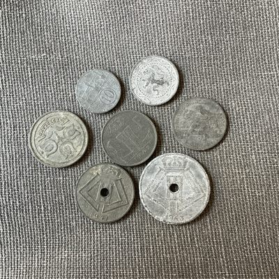 外国硬币三场2024-1-8 - 比利时锌币一组