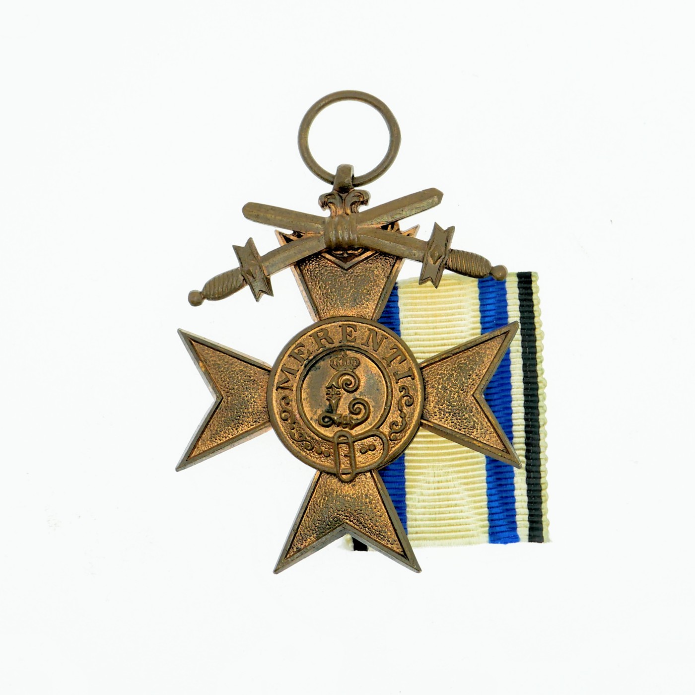 勋章奖章交易所1月13日拍卖 巴伐利亚王国 MKV3三级军事功勋十字，铜质镀玫瑰金，1905年正式设立，实发约29w枚