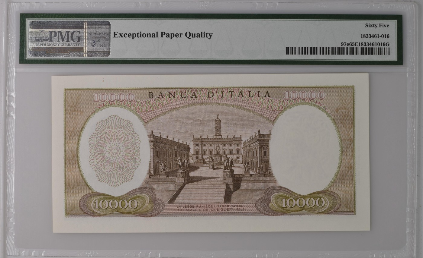 收藏联盟Quantum Auction 第317期拍卖  意大利1970年10000里拉 PMG65 米开朗基罗