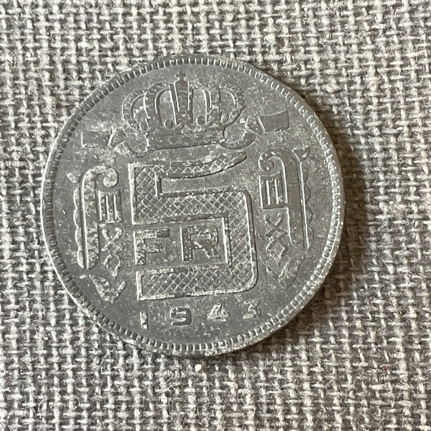 外国硬币三场2024-1-8 比利时1943锌币