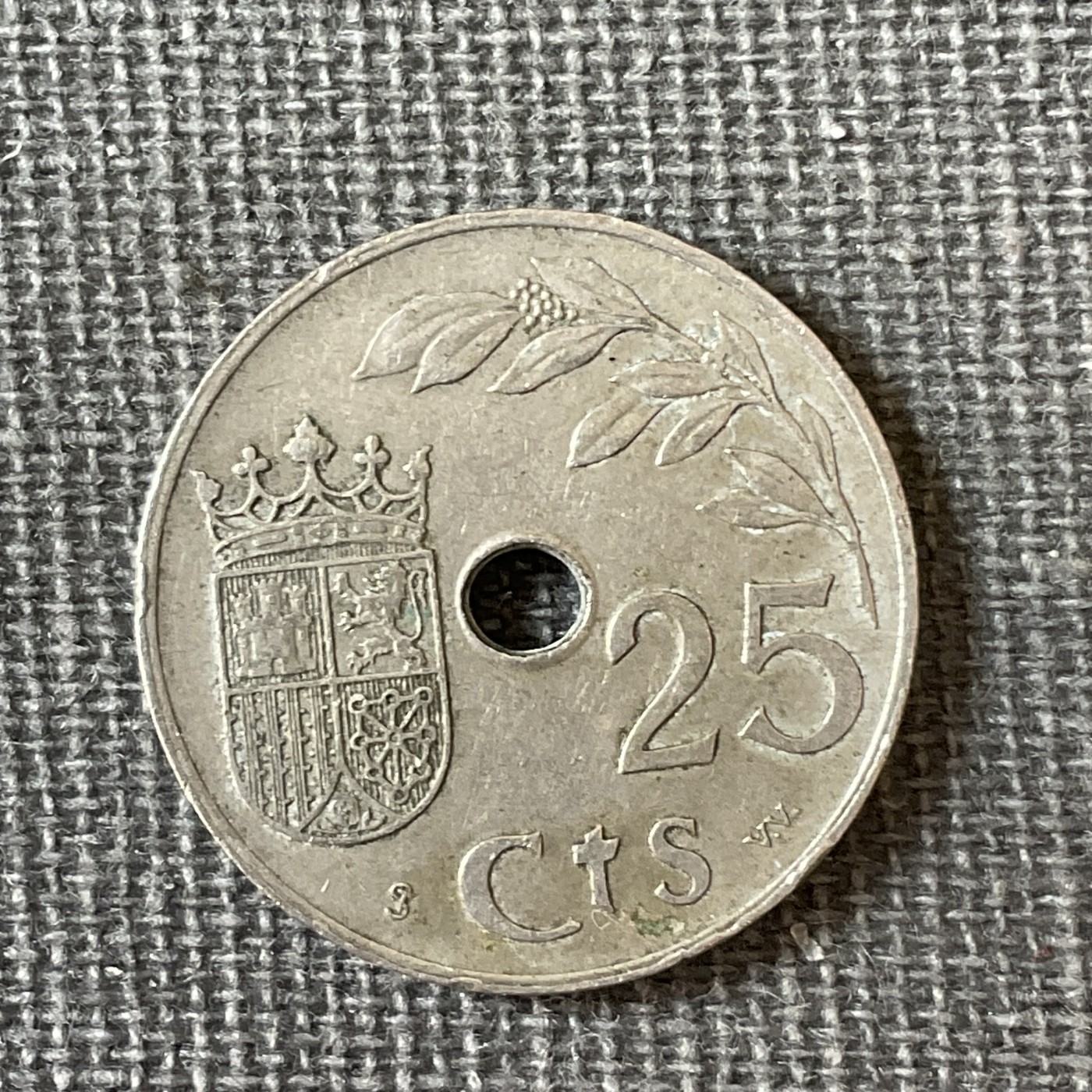 外国硬币三场2024-1-8 西班牙1937中孔