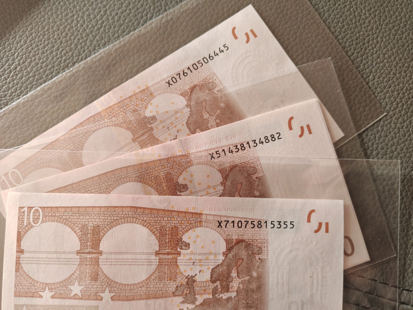 欧盟纸币Euro 10欧元一套 三种签名 全新UNC