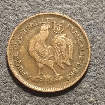 0起1加-纯粹捡漏拍-277散币银币场 - 法属赤道几内亚1943年50分公鸡铜币