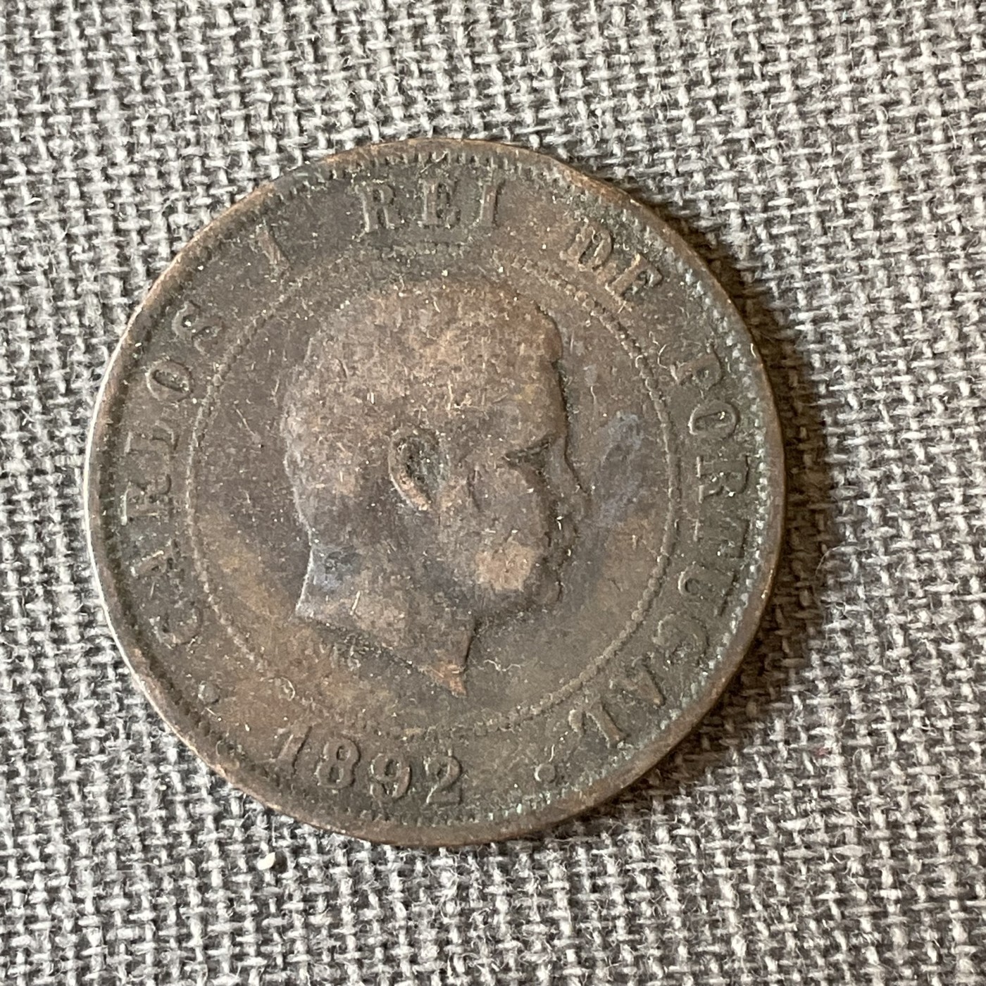 外国硬币三场2024-1-8 葡萄牙1892铜币