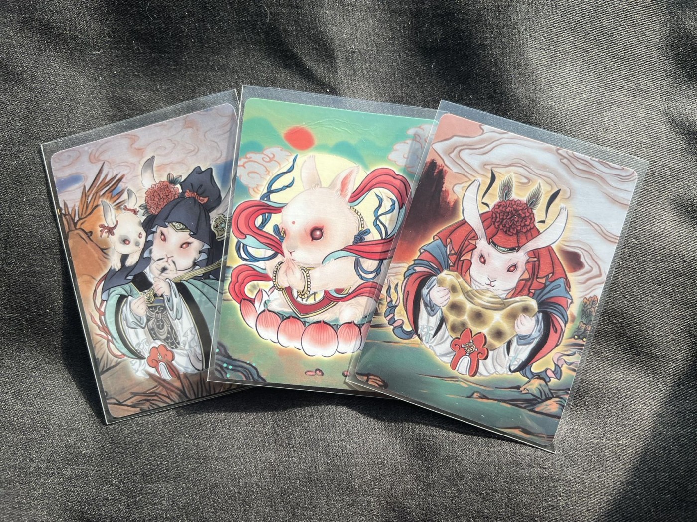 【随心卡拍】收藏卡拍卖【第十期】 彫仙兔年 普卡 三张 一张带编号 224