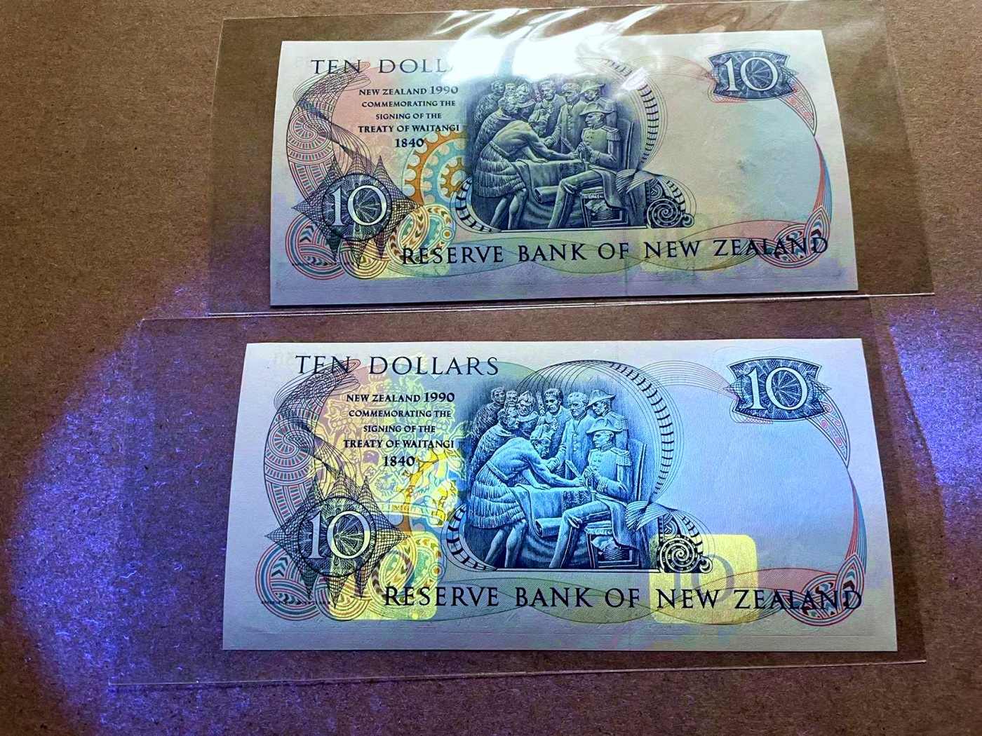 【Blue Auction】✨世界纸币精拍第418期【精】 【一组2张 AAA冠无47】新西兰 1990年10元 花冠女王 全新UNC