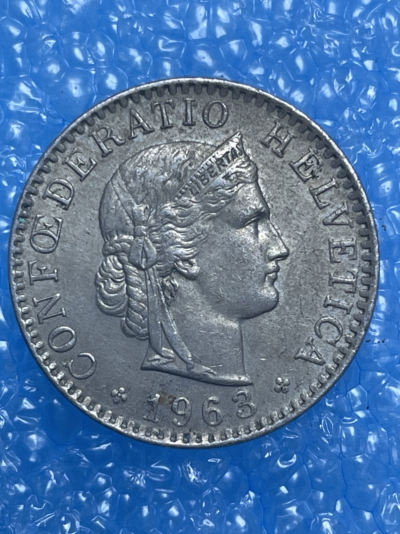 神仙姐姐散币好品专场第十四期（无佣金满邮自动发出 1963 年瑞士 20 生丁