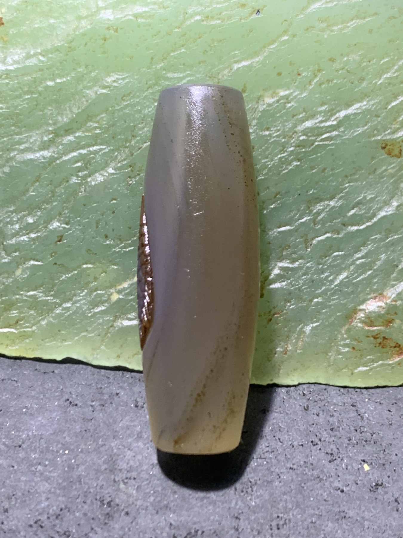 精美亚光高玉化巴西玛瑙手工俏色巧雕富贵有余吊坠一个！