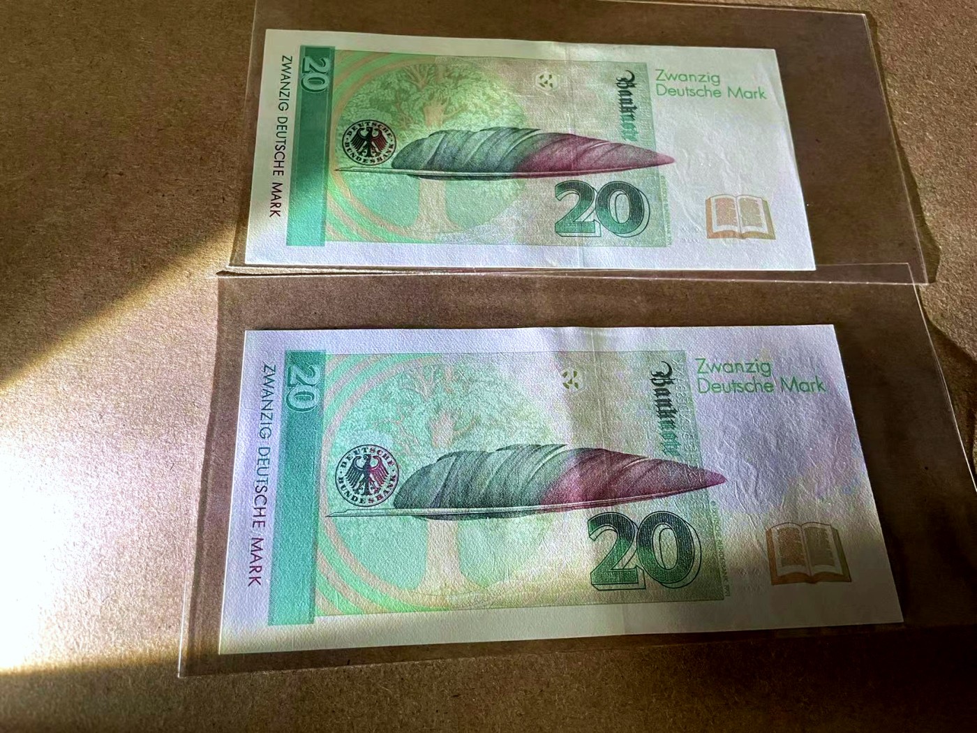 【Blue Auction】✨世界纸币精拍第418期【精】 【一组2张】德国 1991年20马克 AU品相