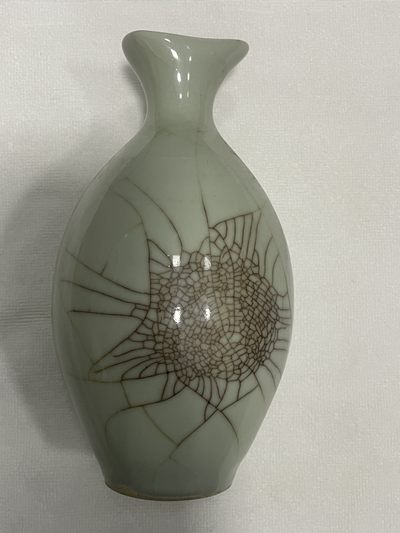 第17场瓷器、紫砂壶、铜器、字画和杂项专场 - 冰裂纹腰鼓瓷器