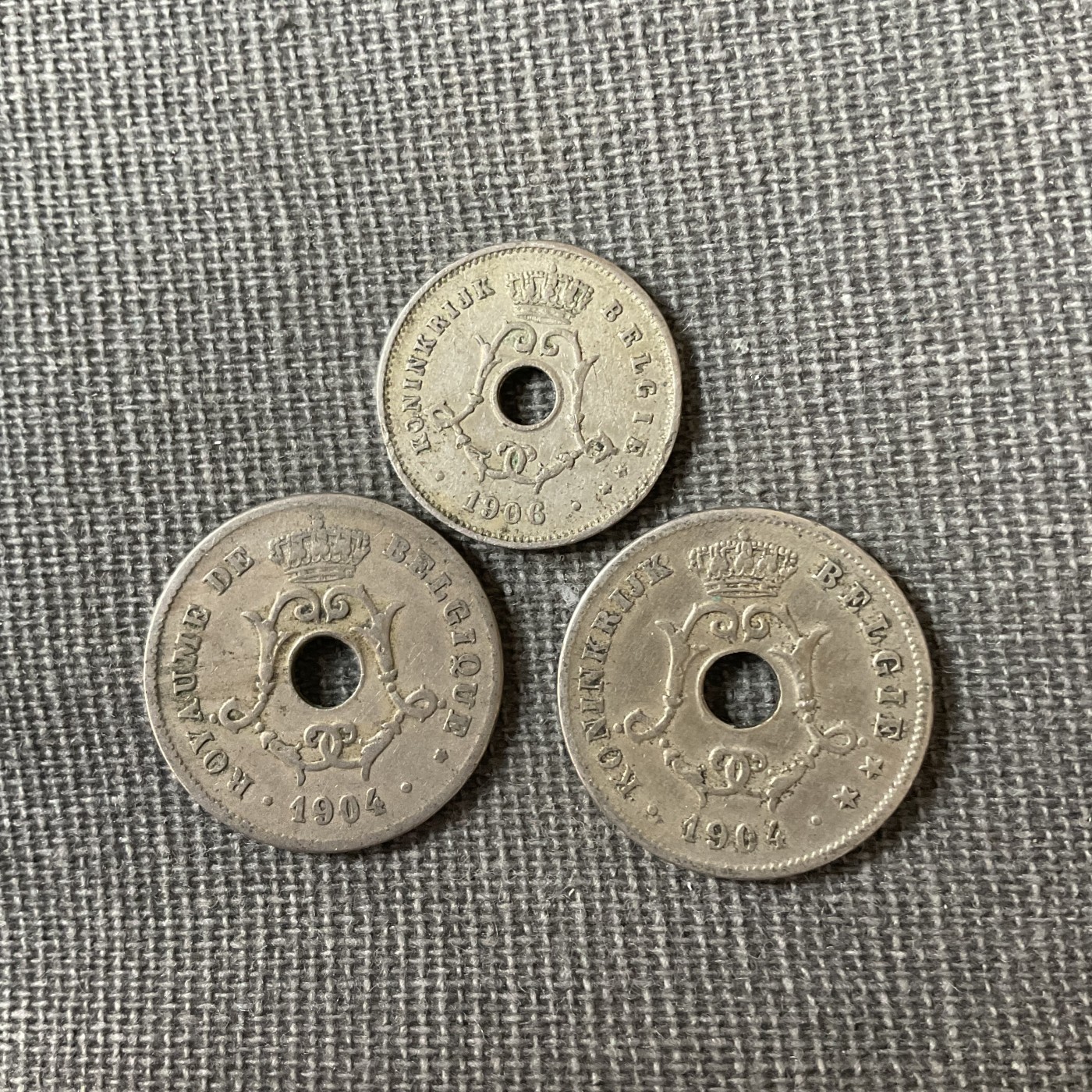 外国章牌硬币混合2024-1-10 比利时1904/1906