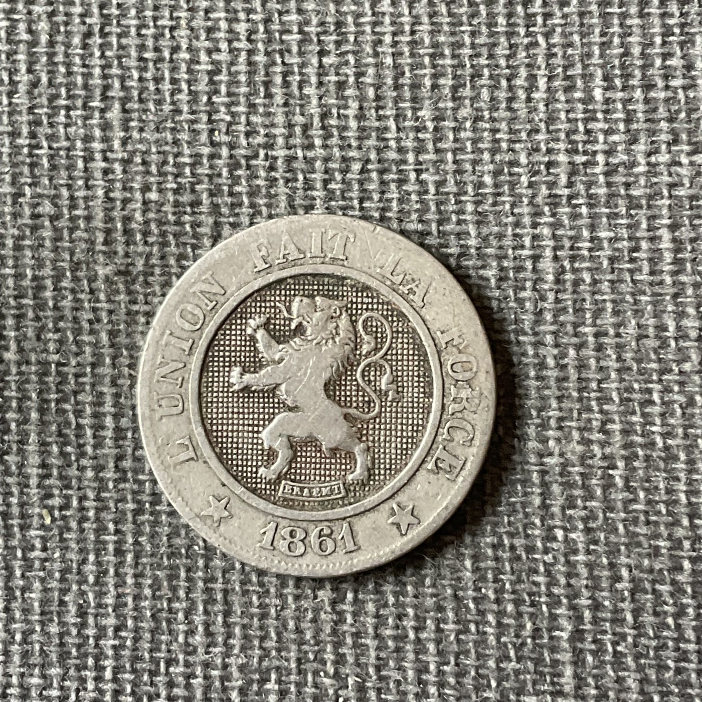 外国章牌硬币混合2024-1-10 比利时1861