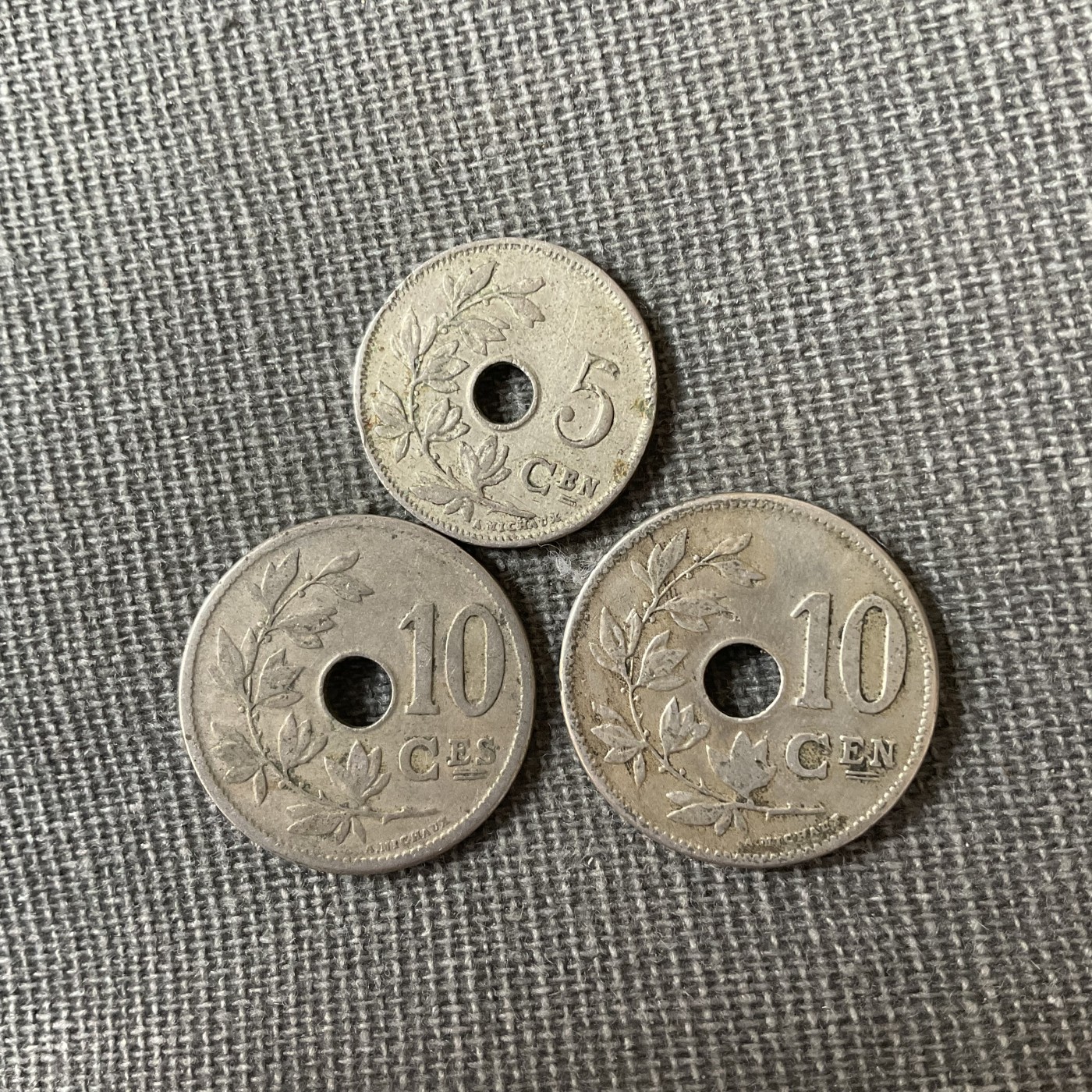 外国章牌硬币混合2024-1-10 比利时1904/1906