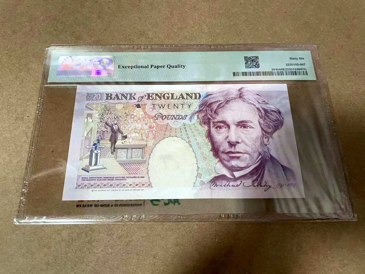 【Blue Auction】✨世界纸币精拍第418期【精】 英国 1991年20镑 皇冠版 PMG66EPQ 