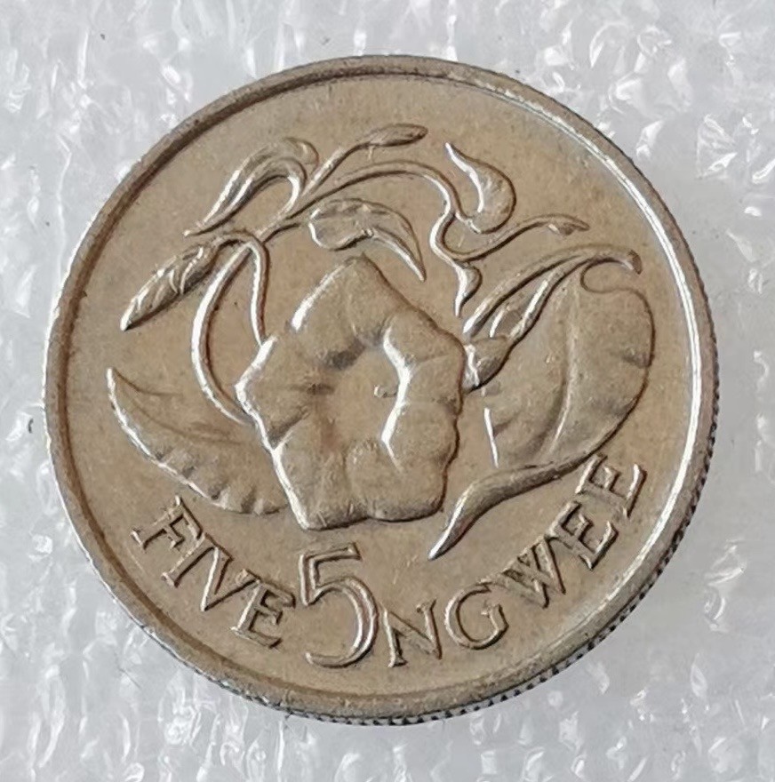 海外回流1元起拍小铺 各国钱币散币场 第5期 1982年赞比亚5恩韦