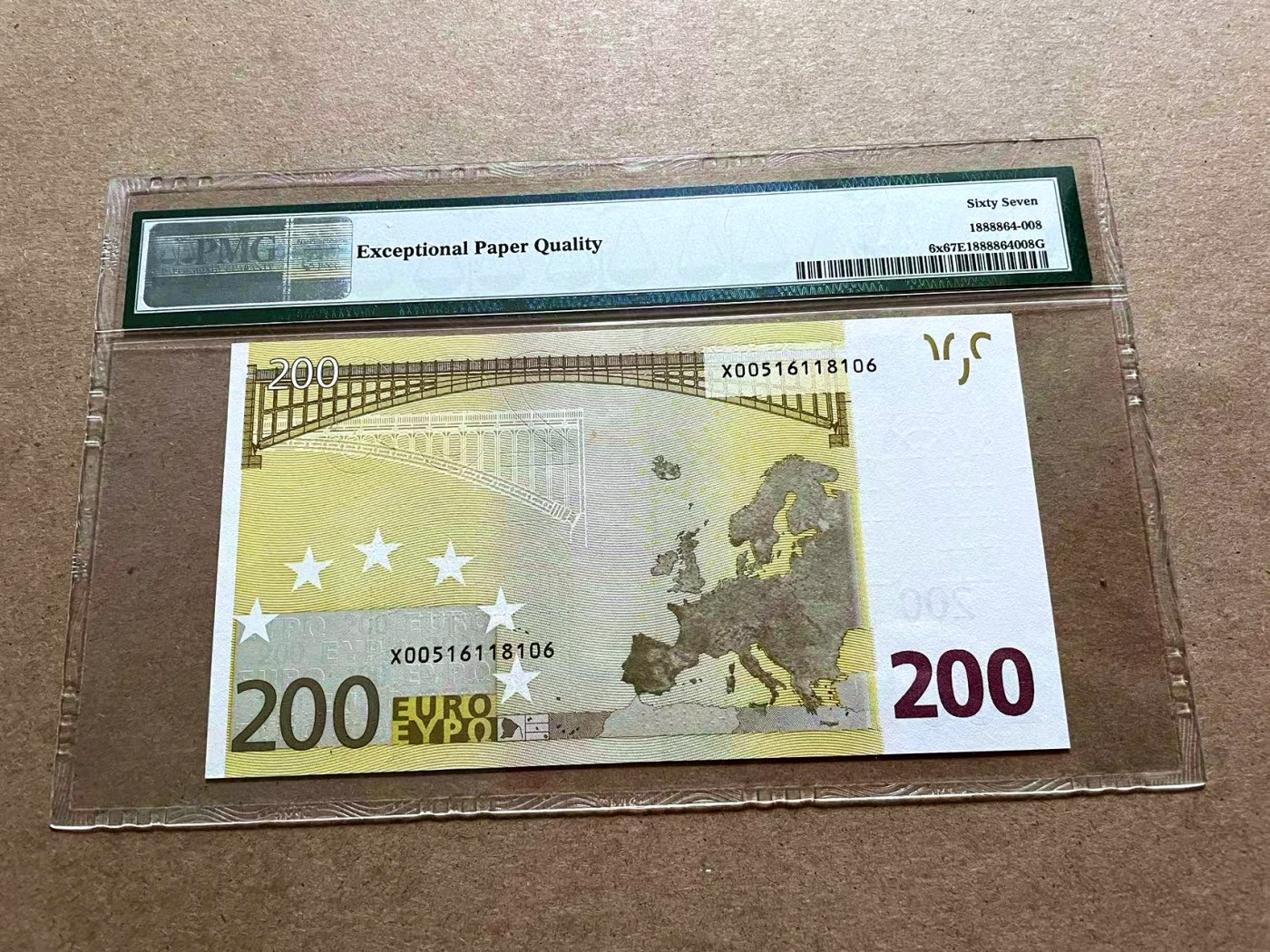 【Blue Auction】✨世界纸币精拍第418期【精】 【无47首签】欧盟 2002年200欧元 PMG67EPQ 高分 