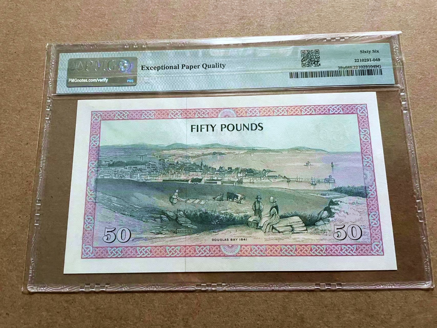 【Blue Auction】✨世界纸币精拍第418期【精】 【无47】马恩岛 1983年50镑 女王 背面大场景 PMG66EPQ 