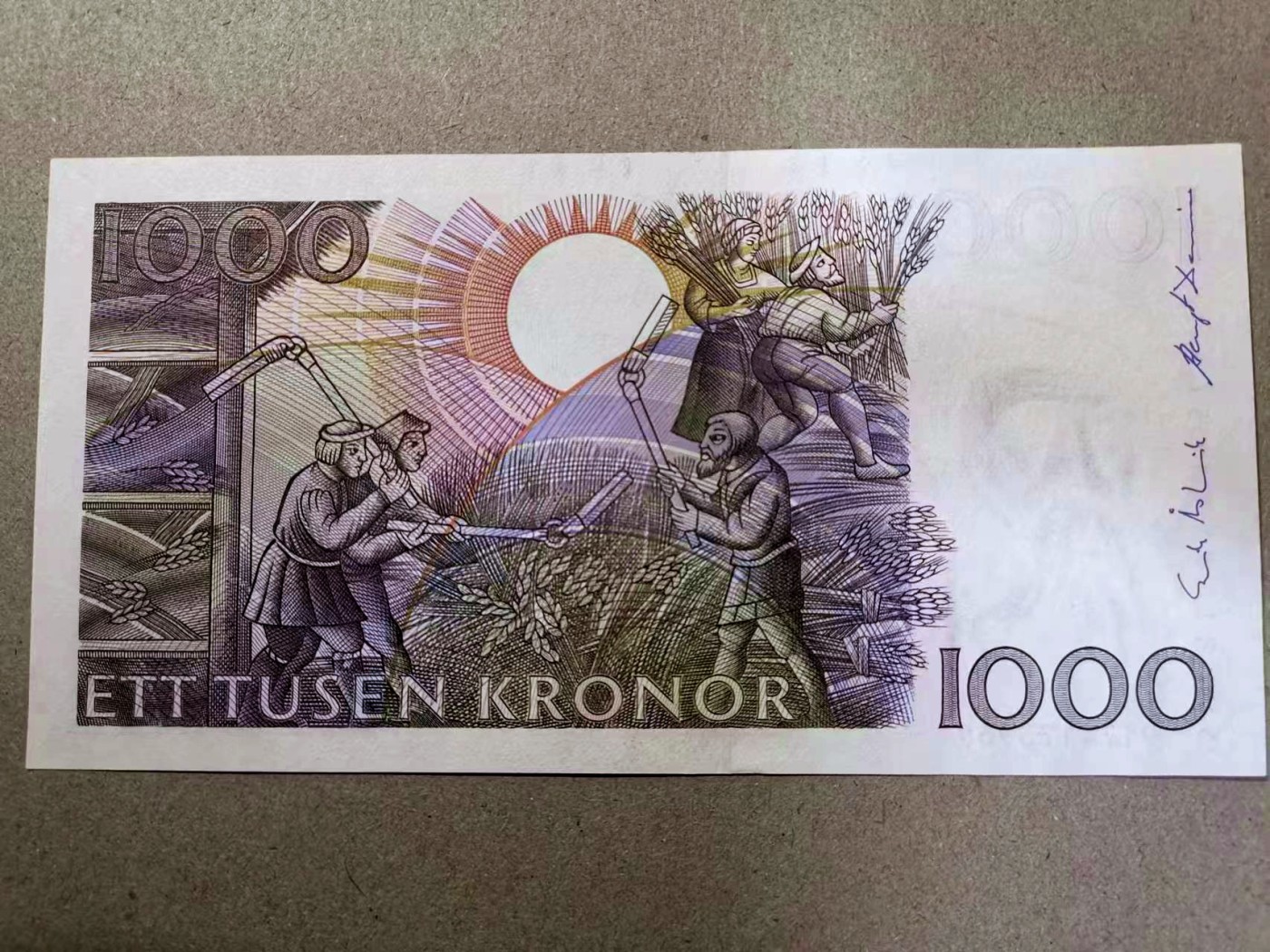 【Blue Auction】✨世界纸币精拍第418期【精】 【初版】瑞典 1989-92年1000克朗 大胡子 全新UNC 